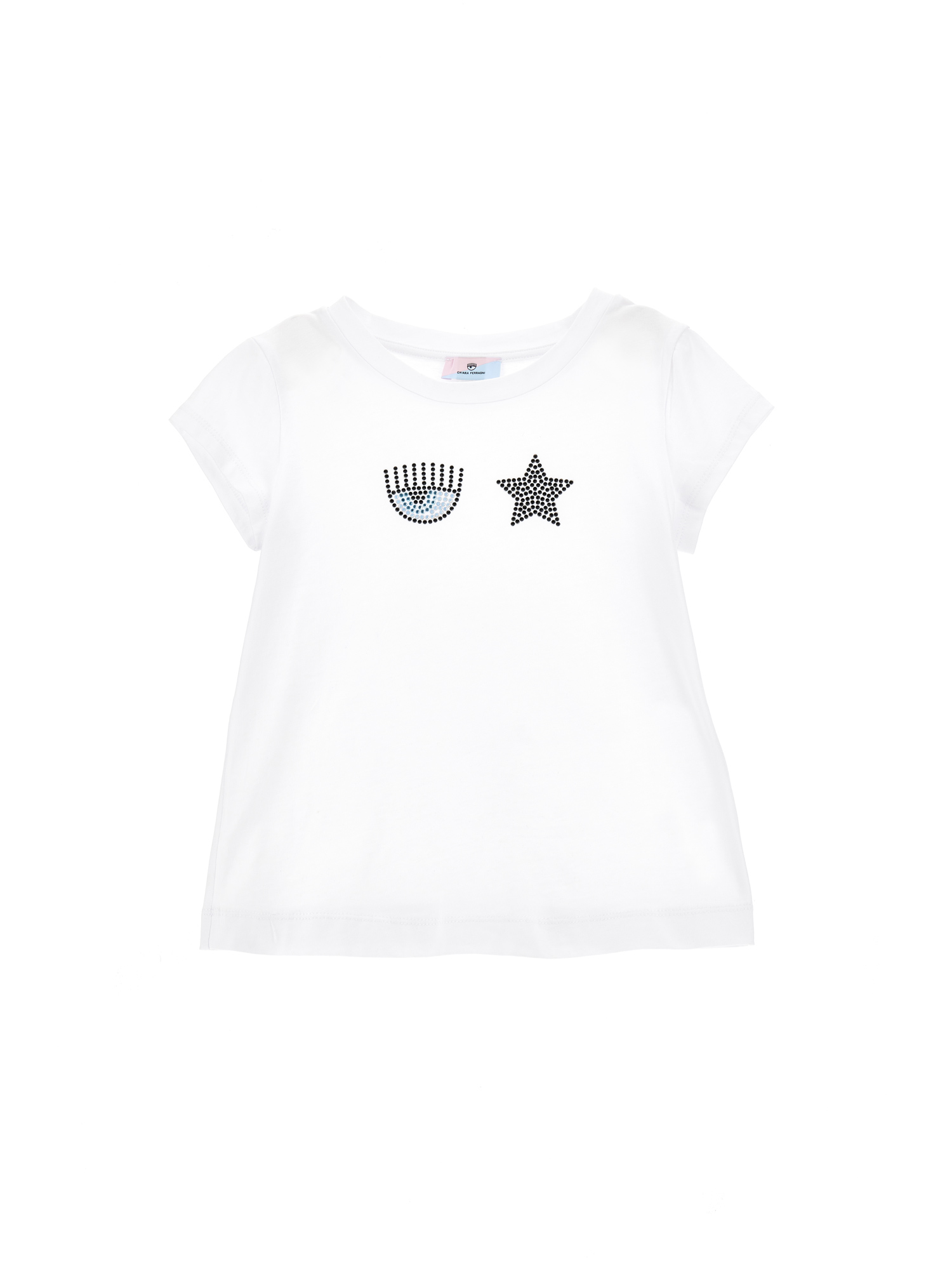 Chiara Ferragni Eyestar Embroidery T-shirt In White