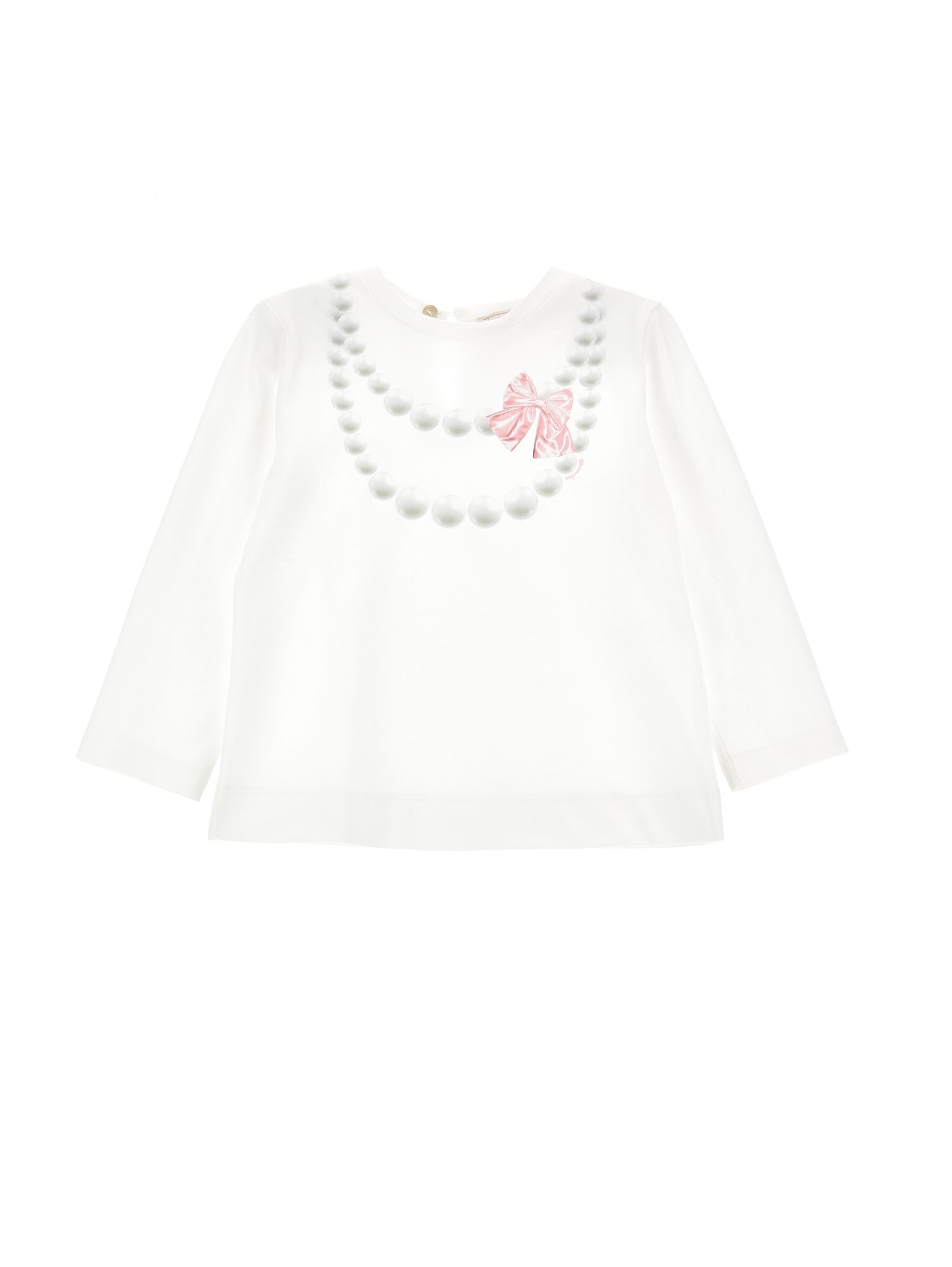 Monnalisa T-shirt cotone stampa collana