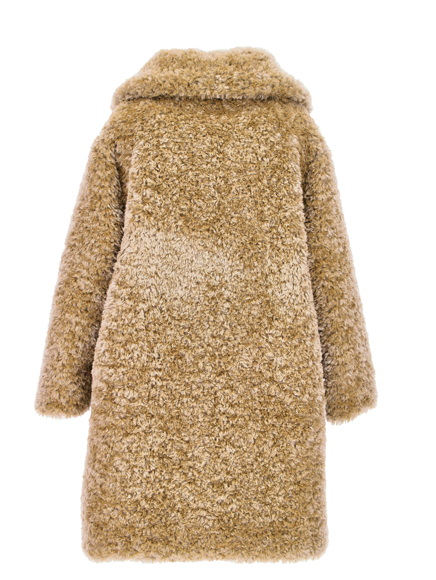 Monnalisa Plush Coat In Beige