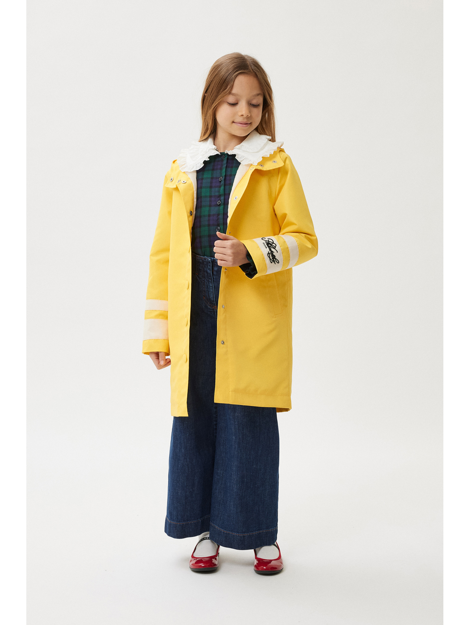 Philosophy Di Lorenzo Serafini Philosophy Kids Coat With Hood And Buttons In Yellow