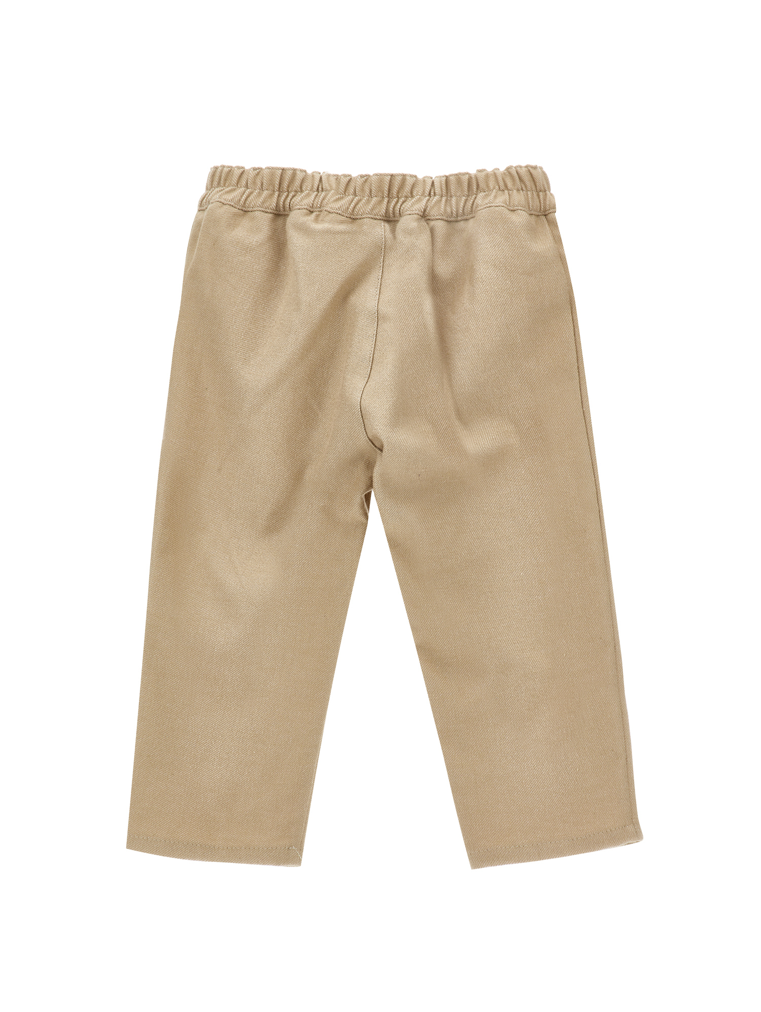 Monnalisa Elastic Waist Trousers In Neutral