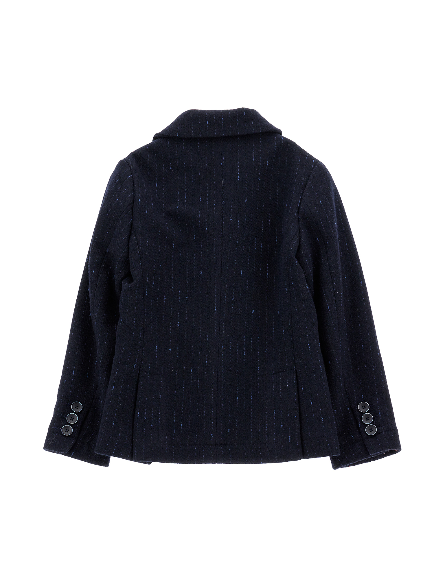Monnalisa Two-button Herringbone Blazer In Dark Blue