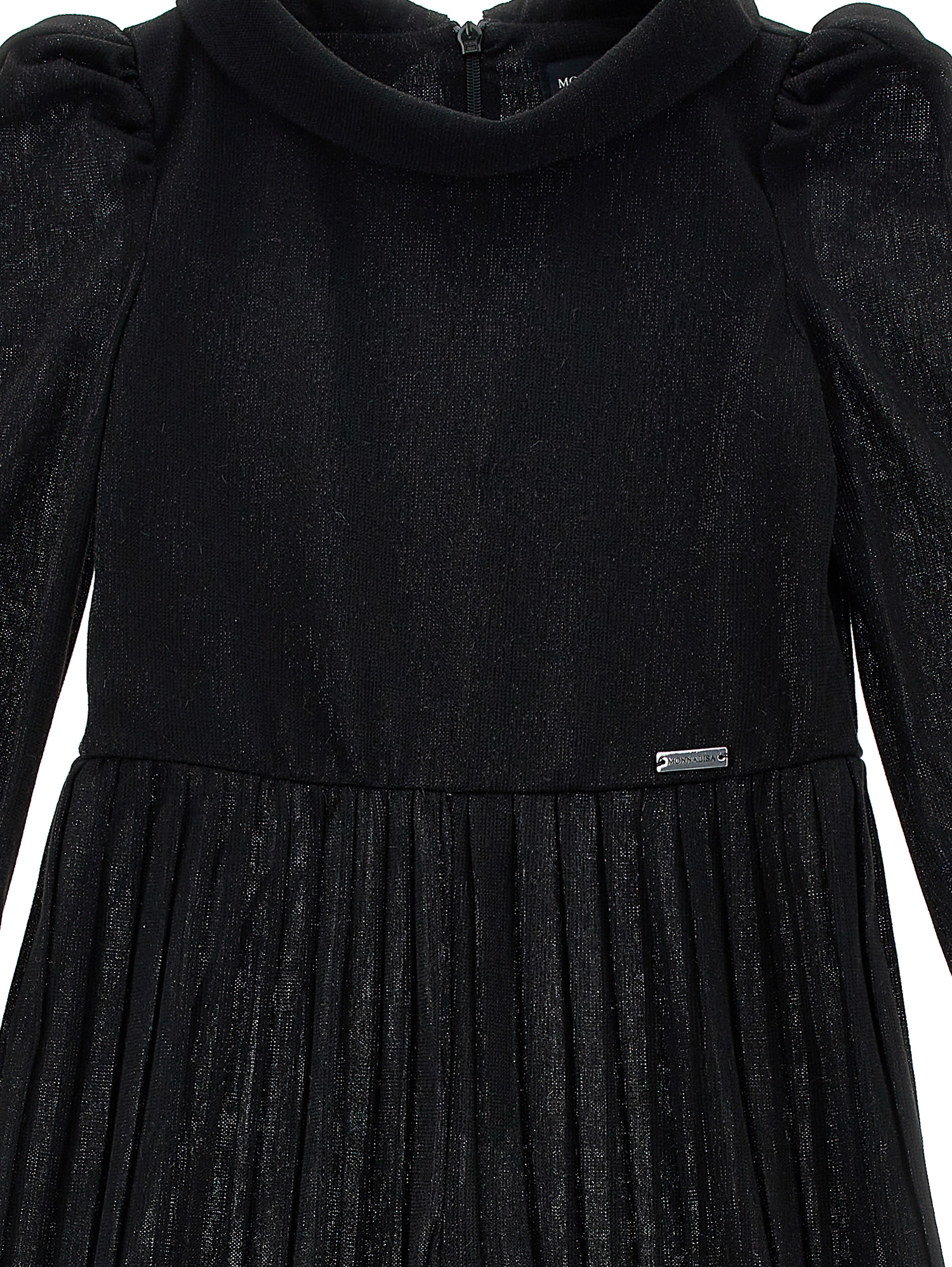 Shop Monnalisa Plissé Glitter Jumpsuit In Black