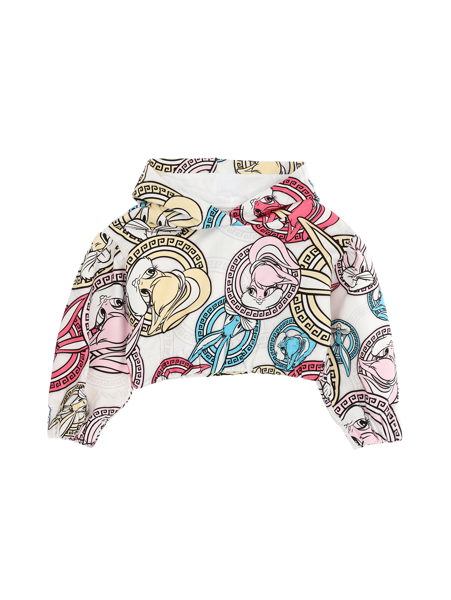 Monnalisa Looney Tunes Fleece Hoodie In White