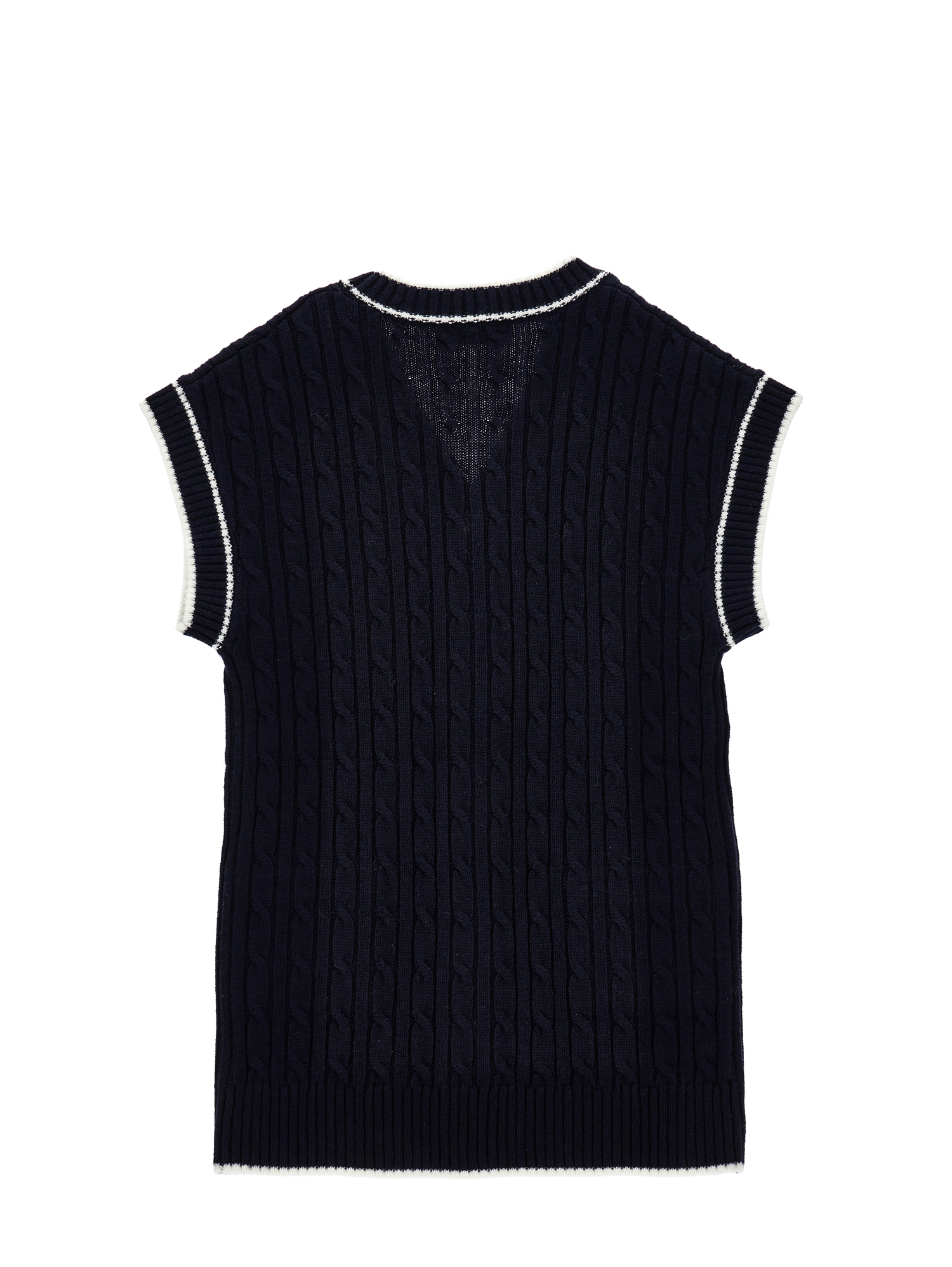 Monnalisa Vest With Logo Buttons In Blue