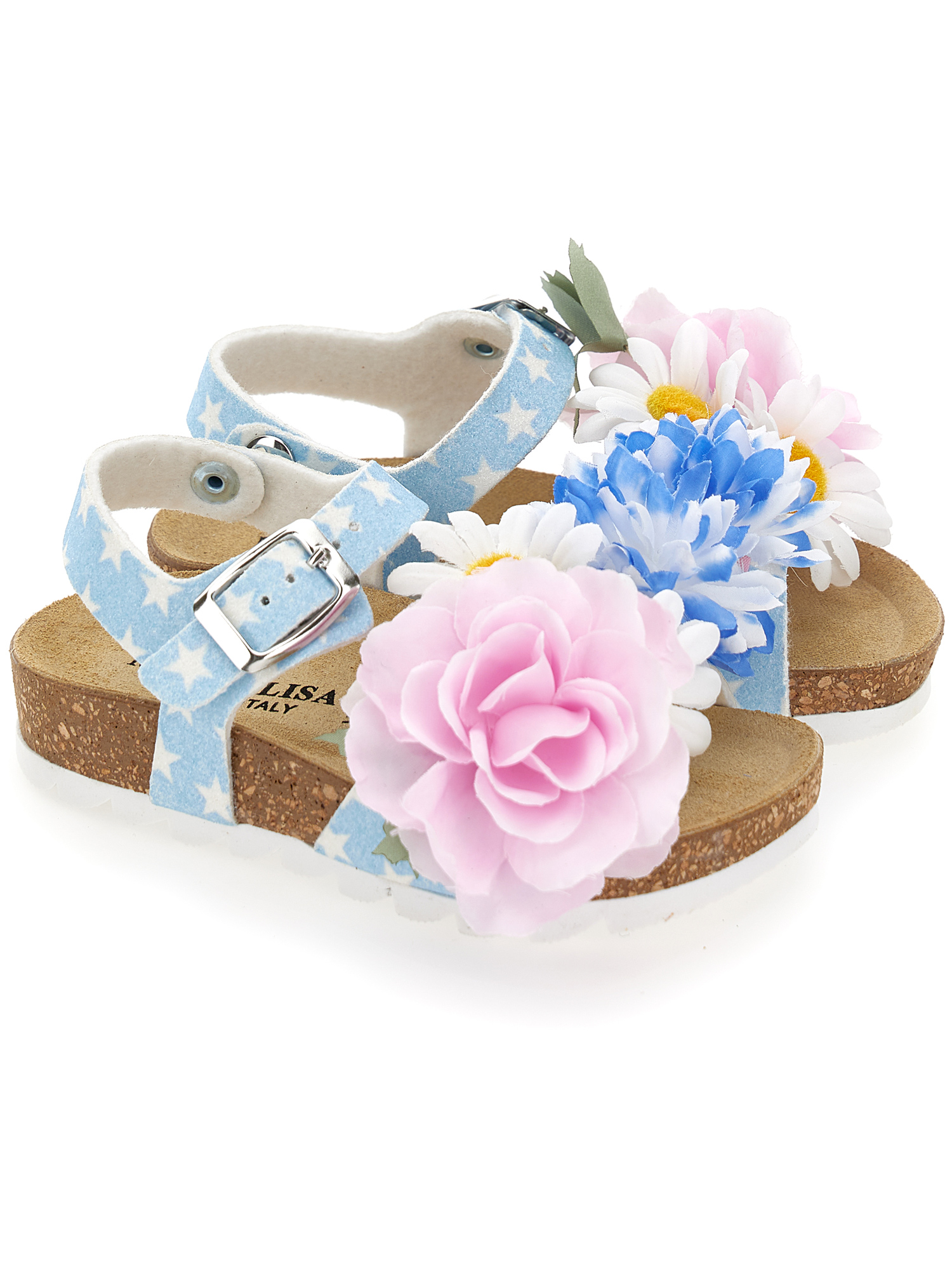 MONNALISA MONNALISA  SANDALS WITH APPLIQUÉD FLOWERS 