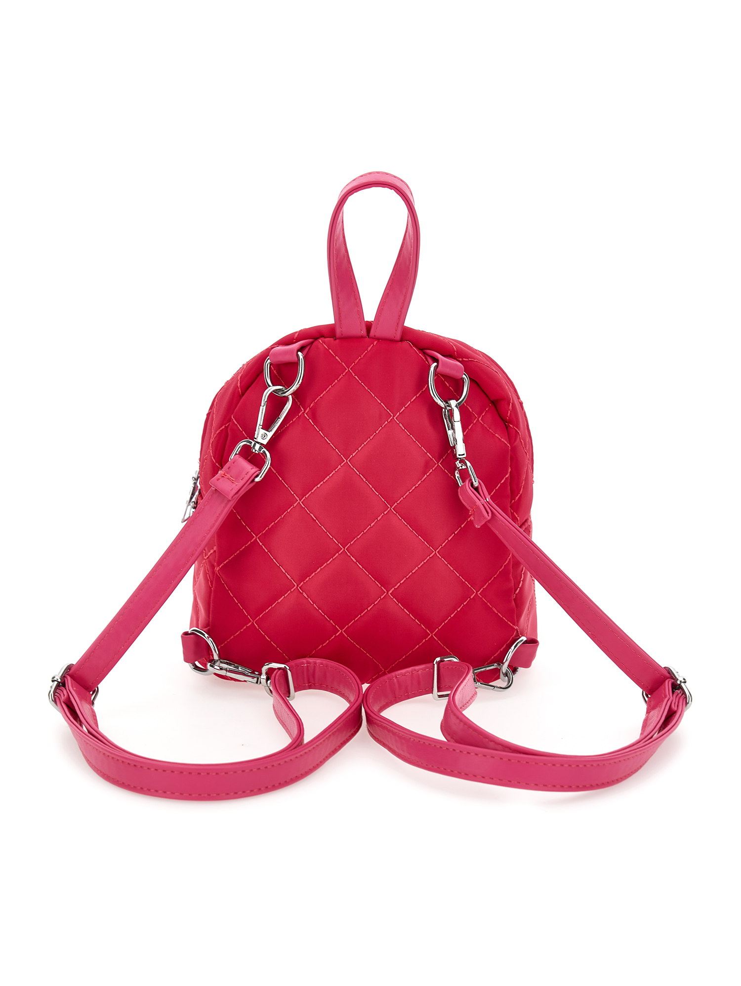 Shop Monnalisa Daffy Duck Quilted Fabric Backpack In Red