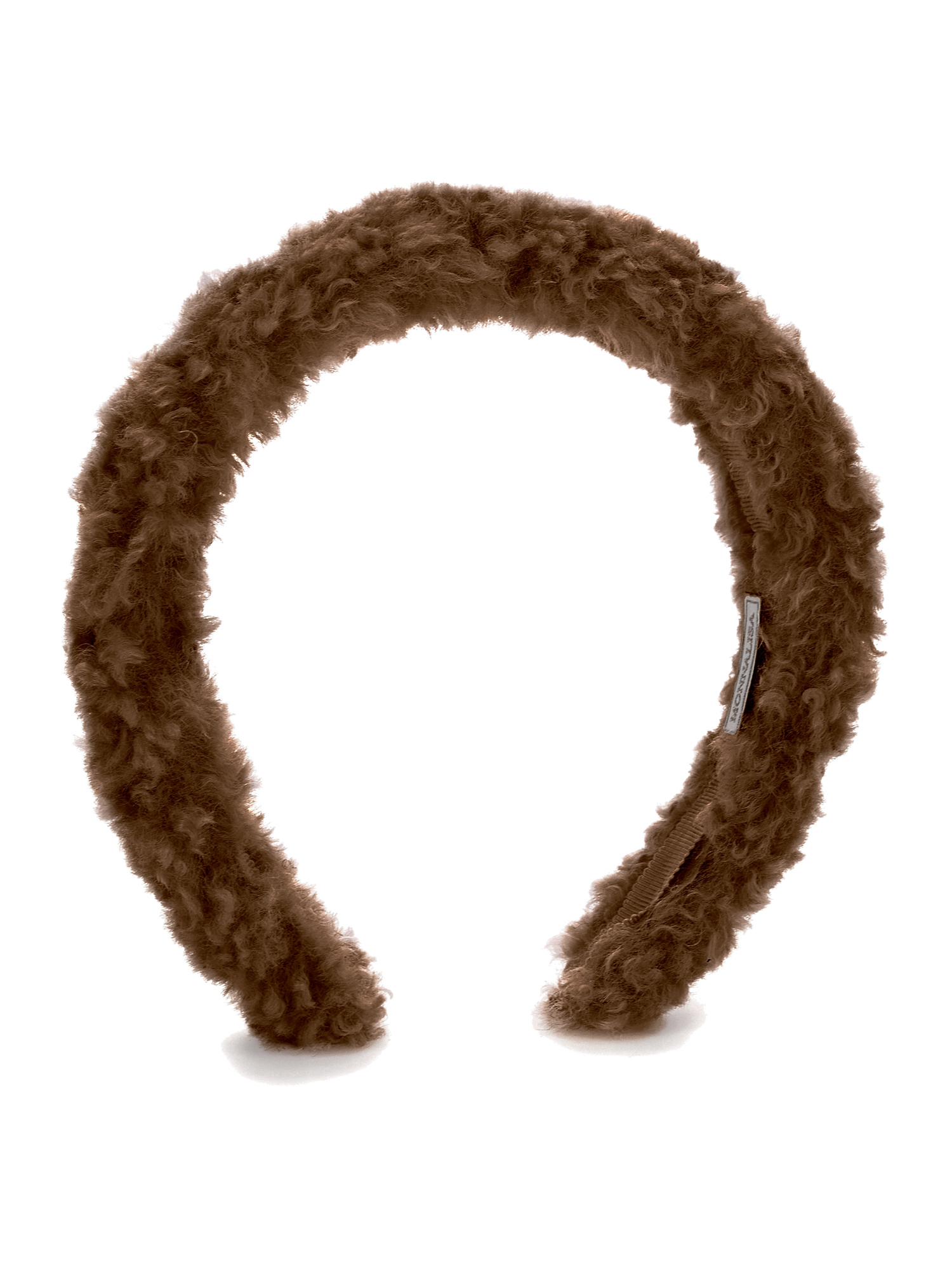Monnalisa Plush Headband In Dark Brown