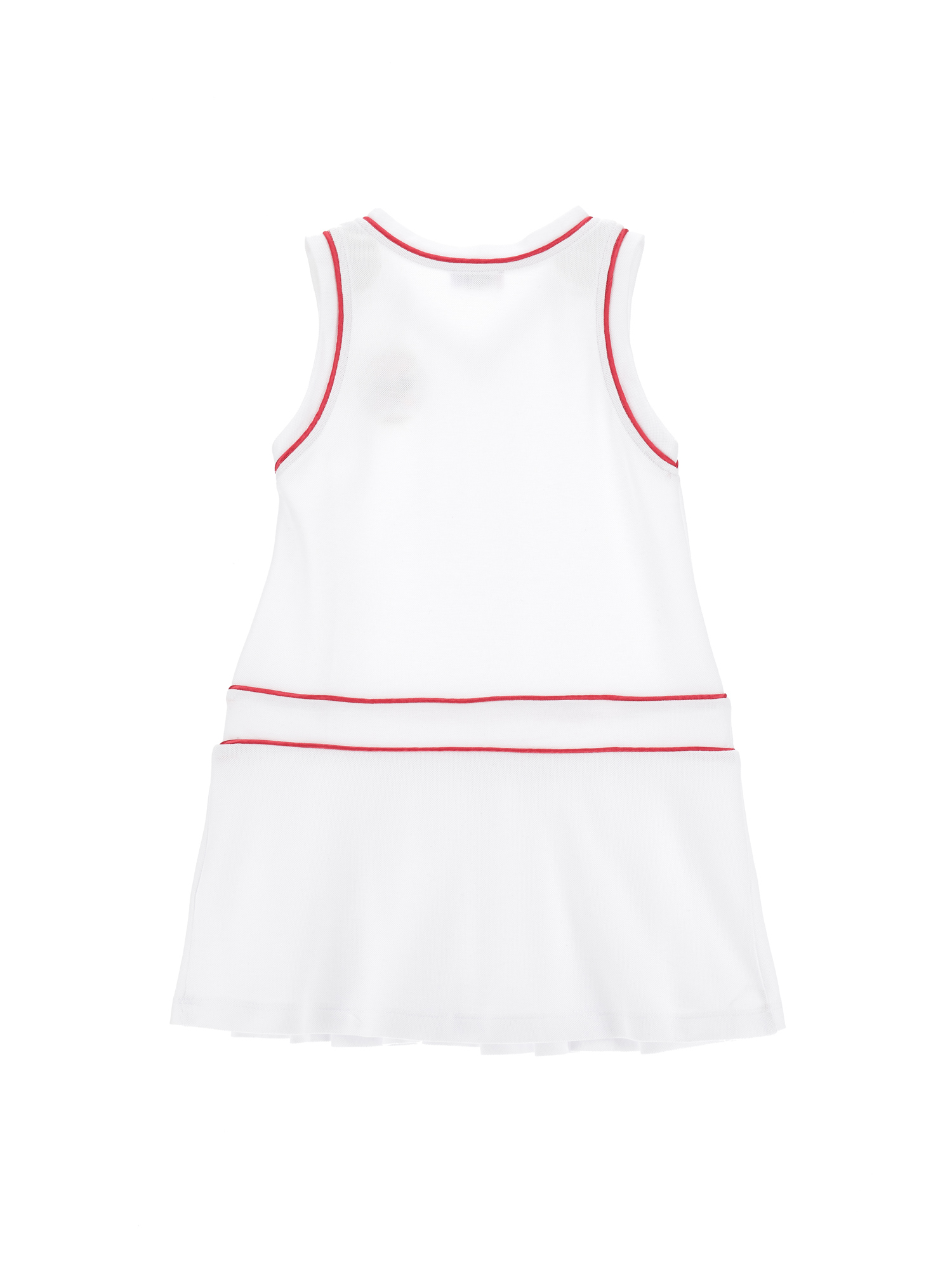 Shop Chiara Ferragni Cf Ferragni Tennis Club Piquet Dress In White + Carmine Rose