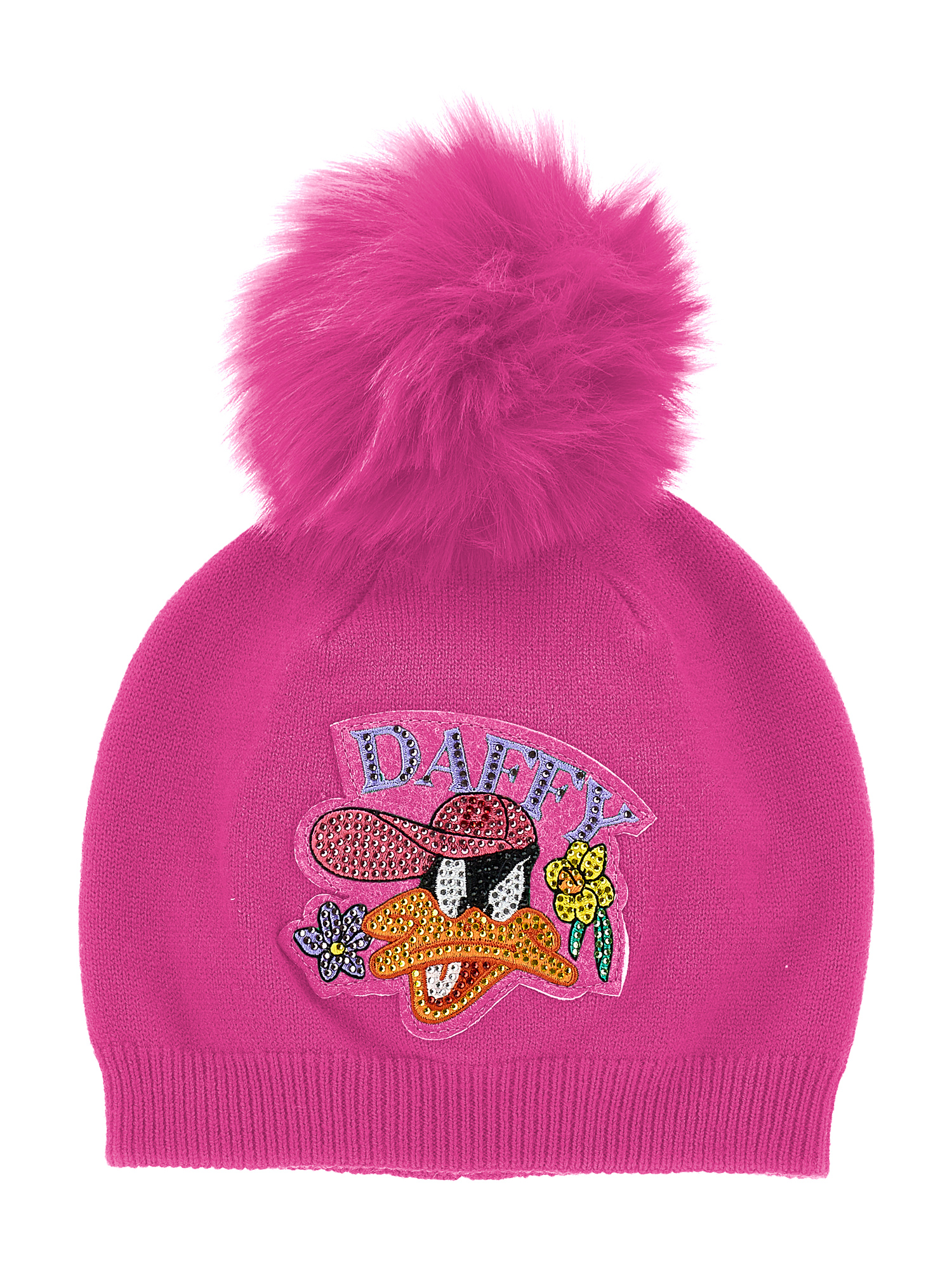 Monnalisa Kids'   Daffy Duck Wool Blend Hat In Lilac