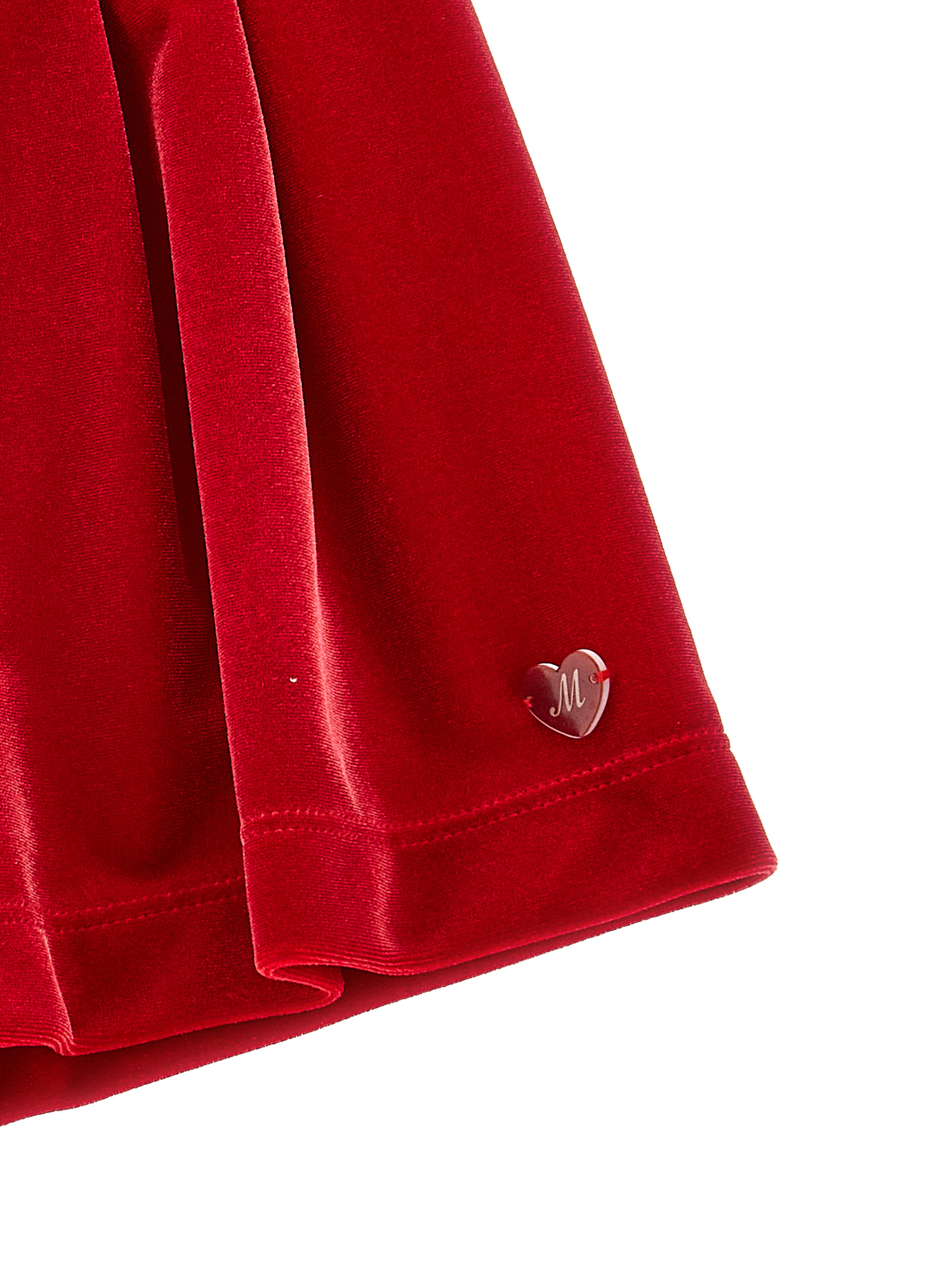 Monnalisa Chenille Shorts In Ruby Red