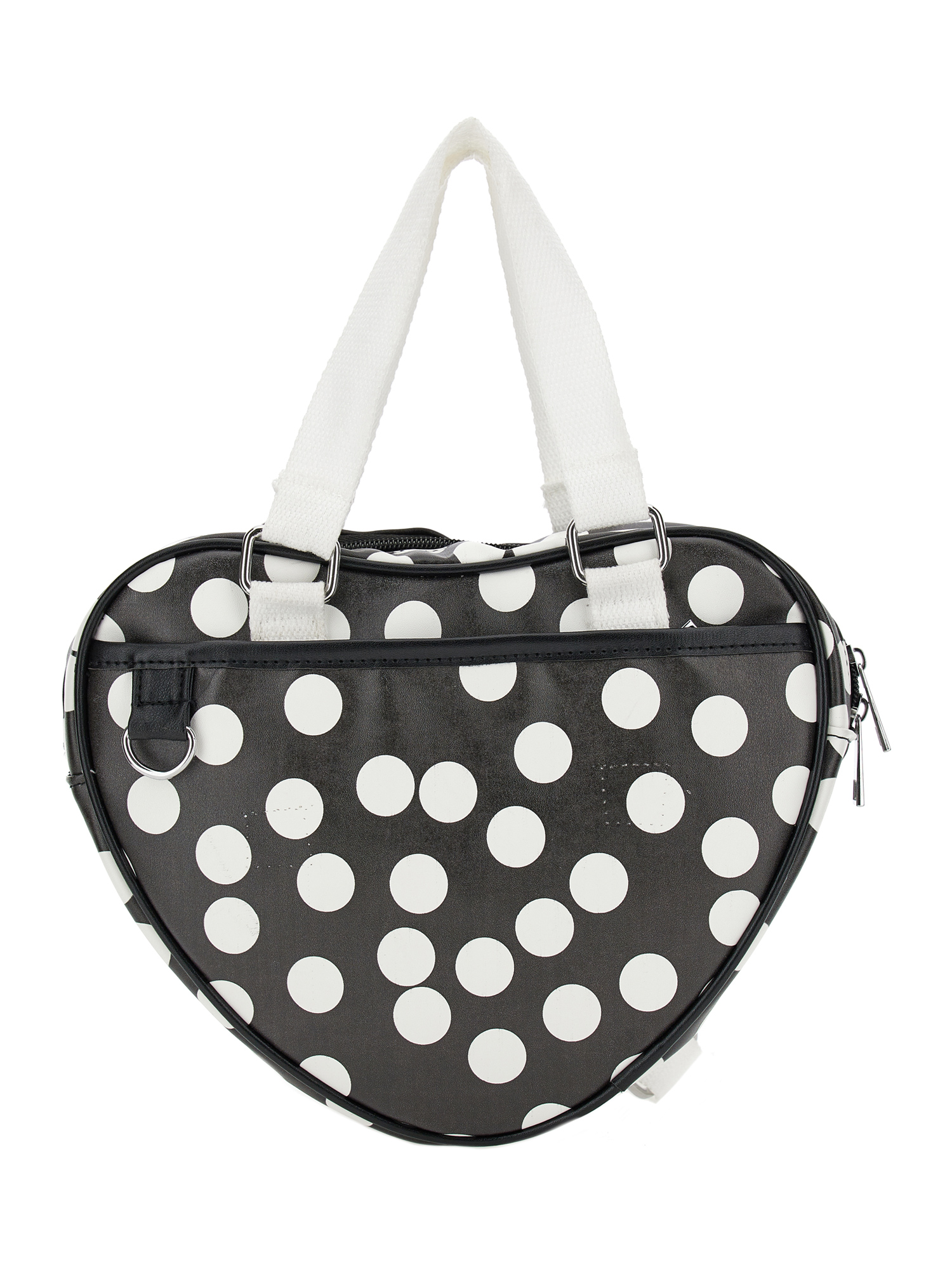 Monnalisa Jerry Heart Backpack In White + Black