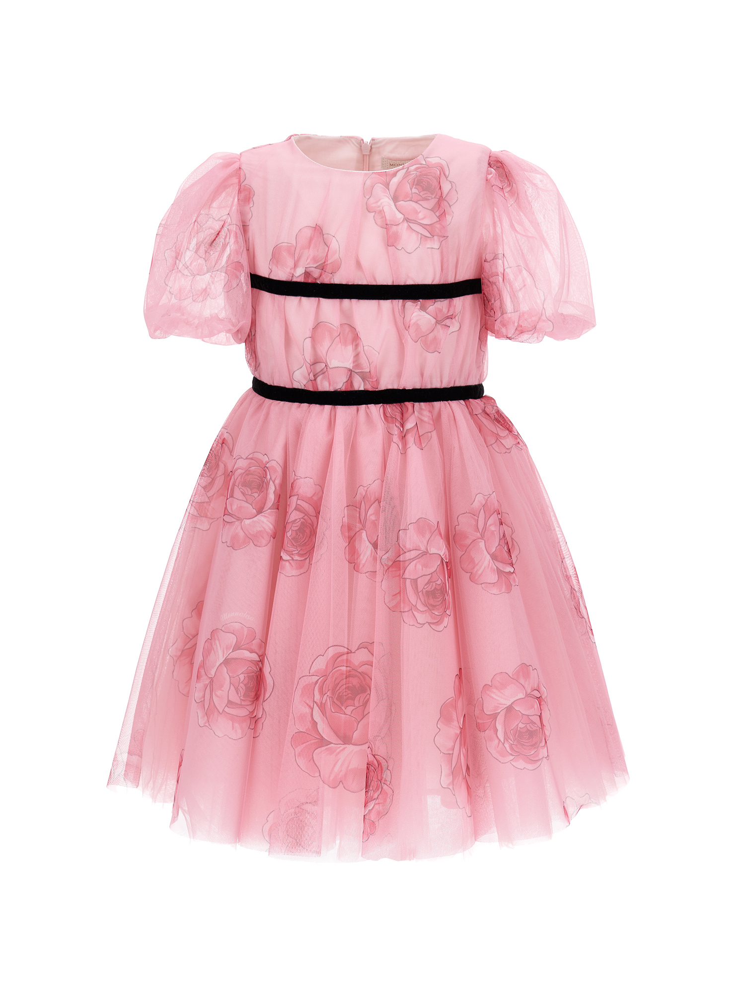 Monnalisa Kids'   Tulle And Rose Dress In Pink