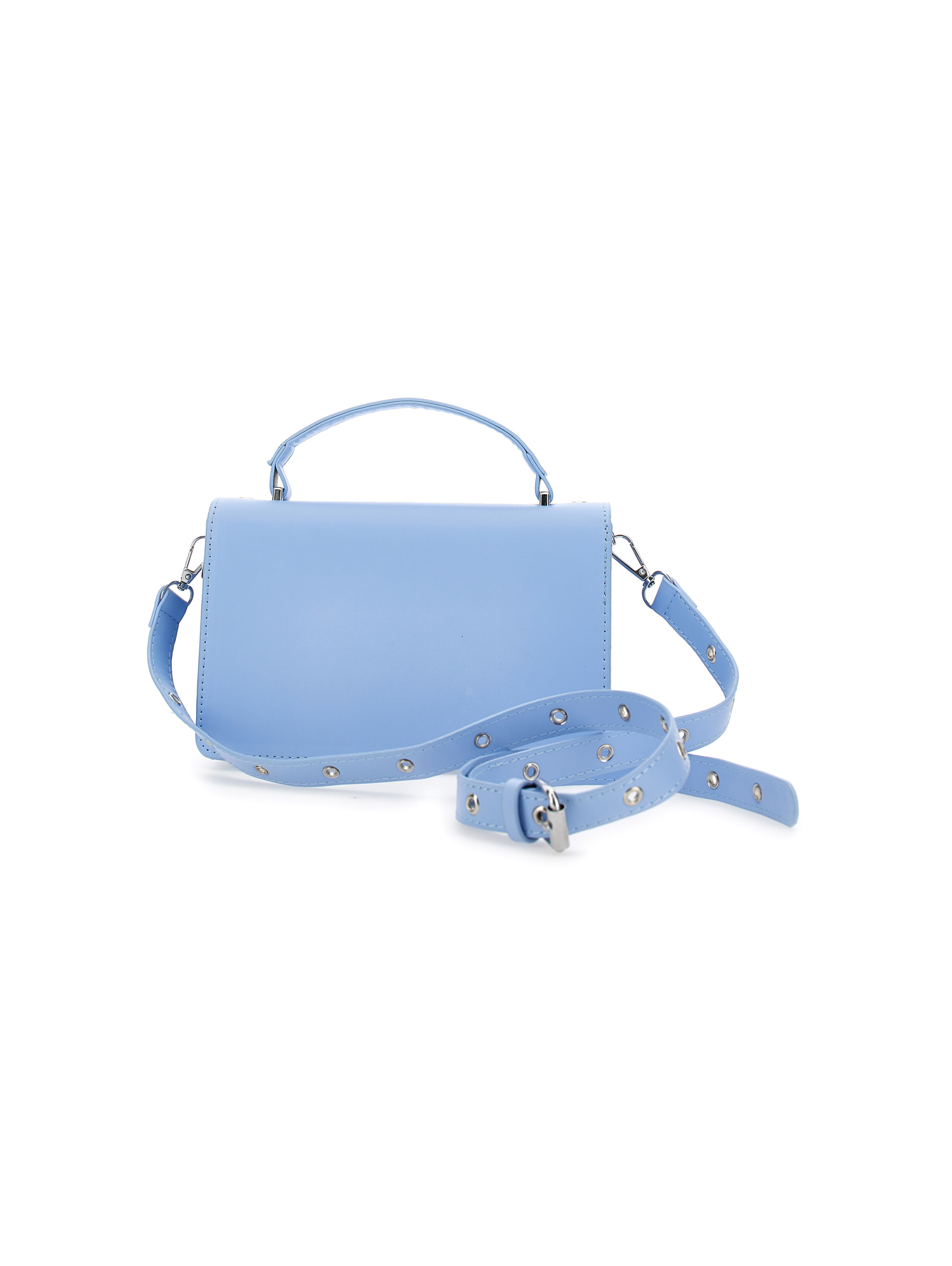 Shop Monnalisa Coated Fabric Folder In Light Blue