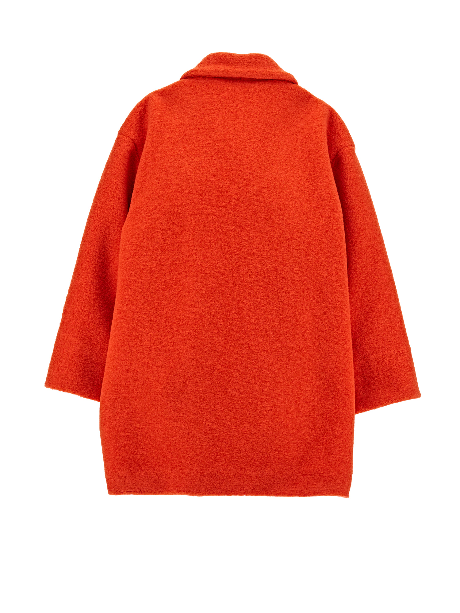 Shop Monnalisa Oversize Heart Coat In Cloth In Orange