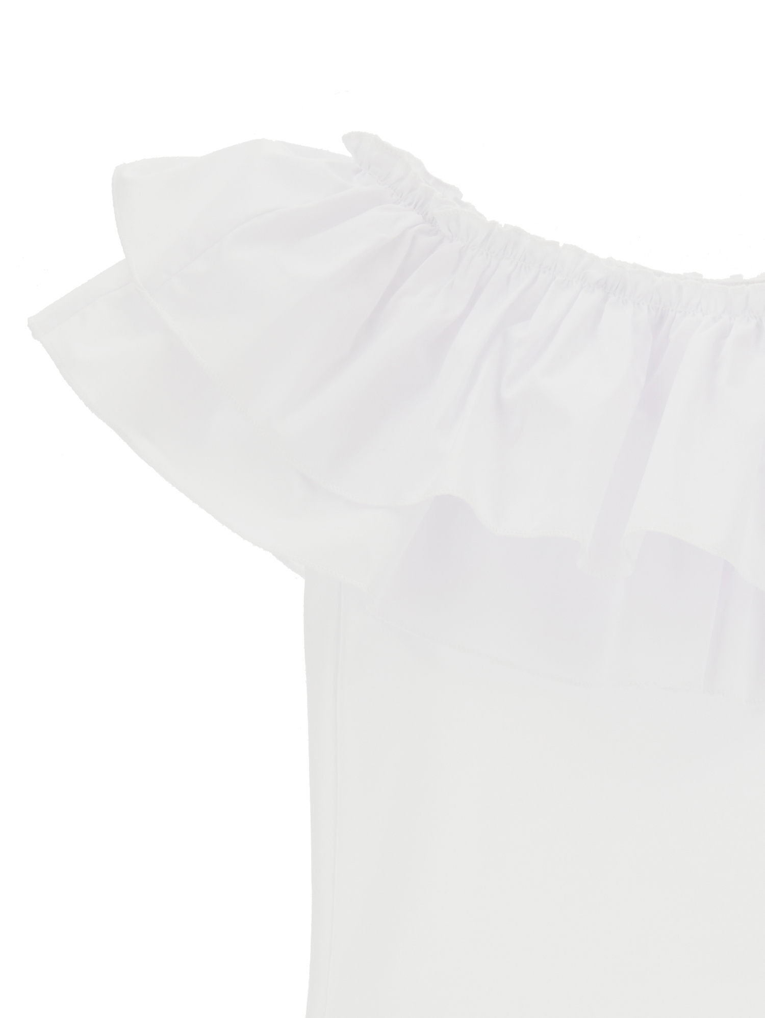 Monnalisa Jersey T-shirt With Maxi Trim In White