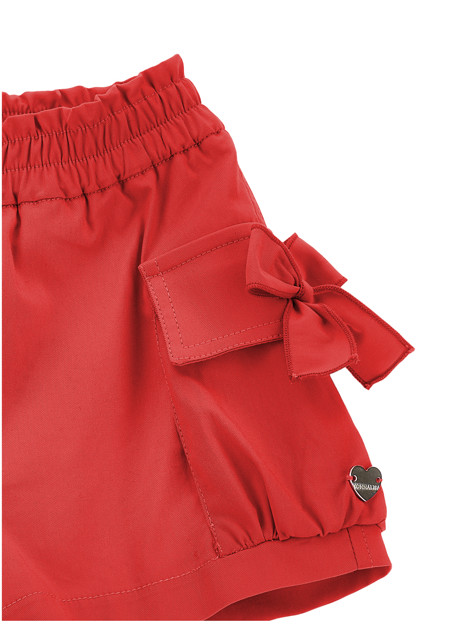 Monnalisa Batavia Fabric Shorts In Red