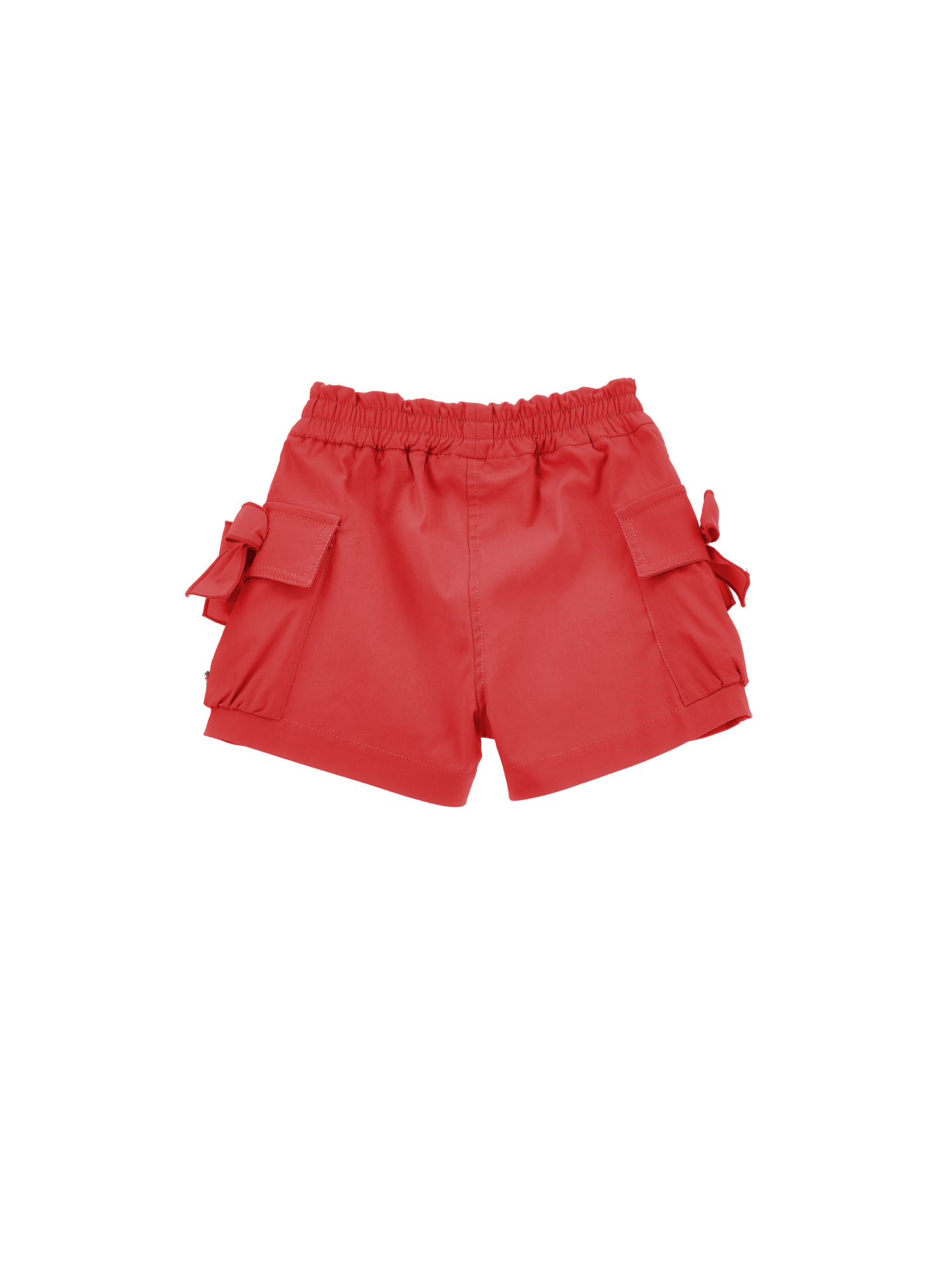 Monnalisa Batavia Fabric Shorts In Red
