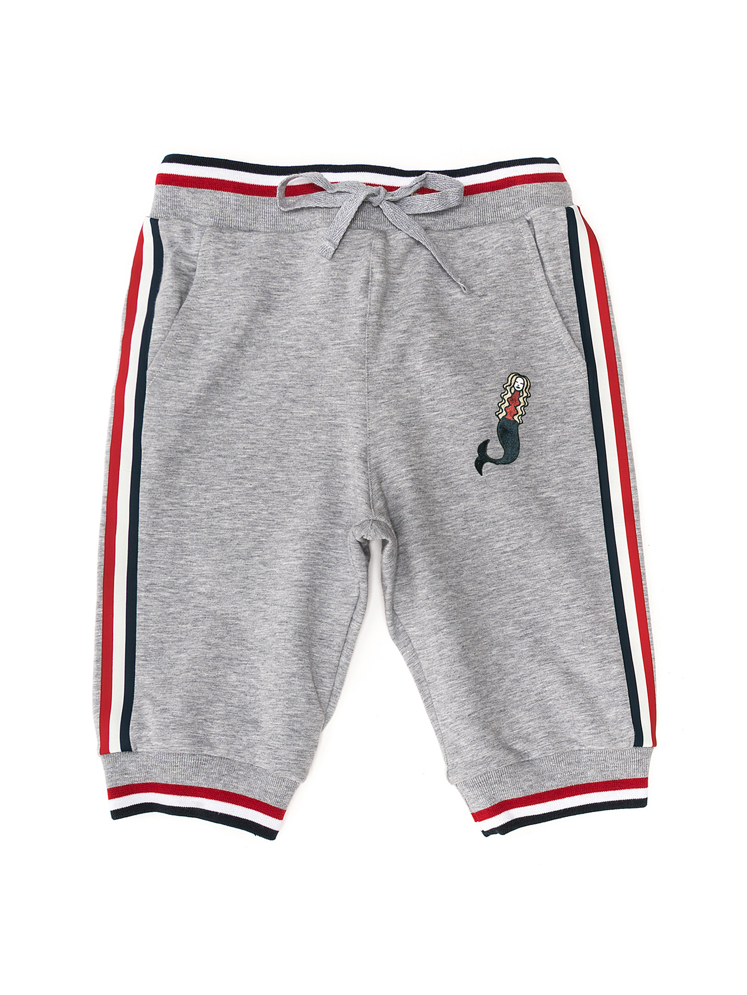 Sweatshirt fabric bermudas with chenille applique Monnalisa Boys Clothing Shorts Bermudas 