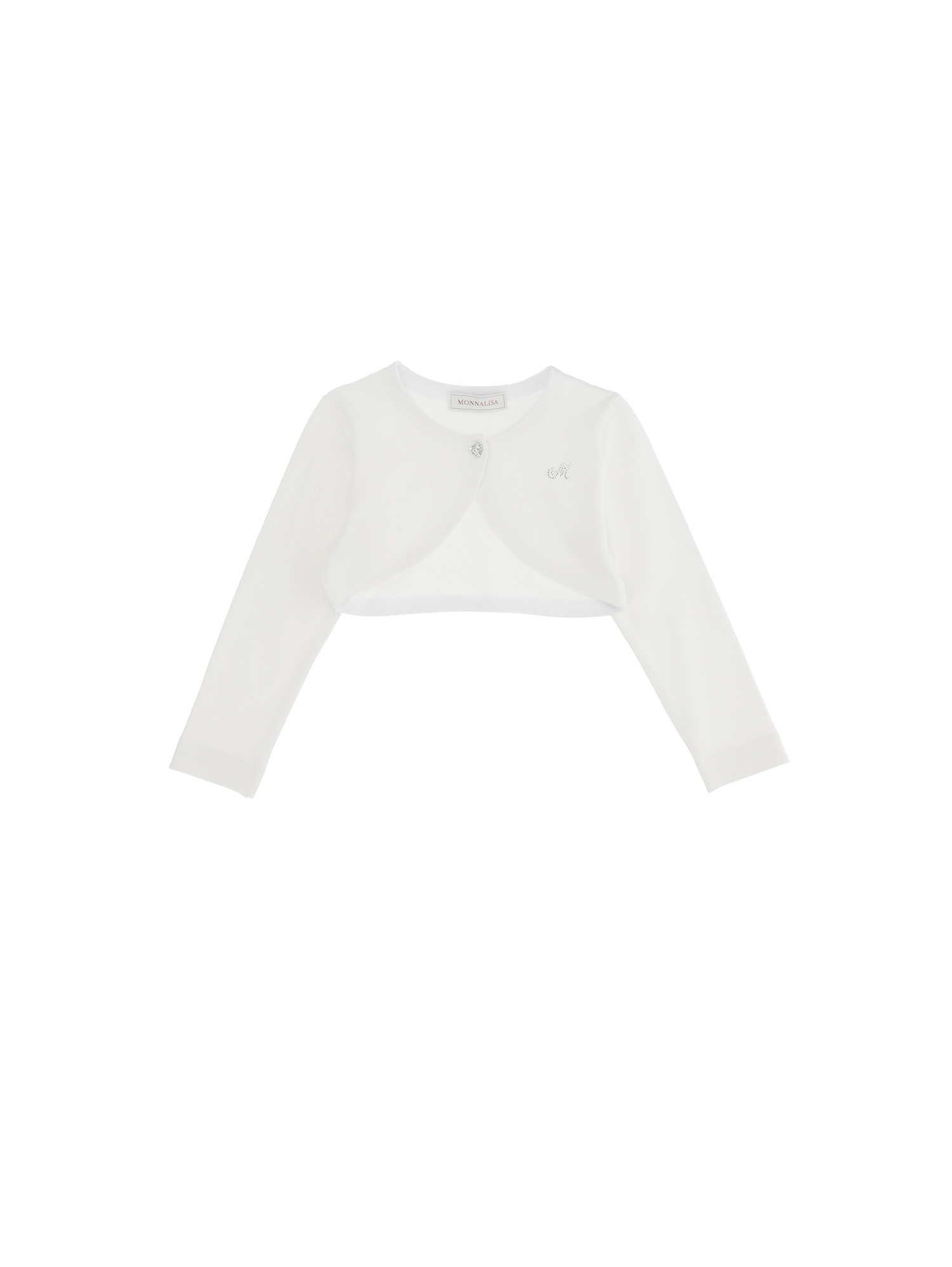 Monnalisa Rounded Cardigan In White