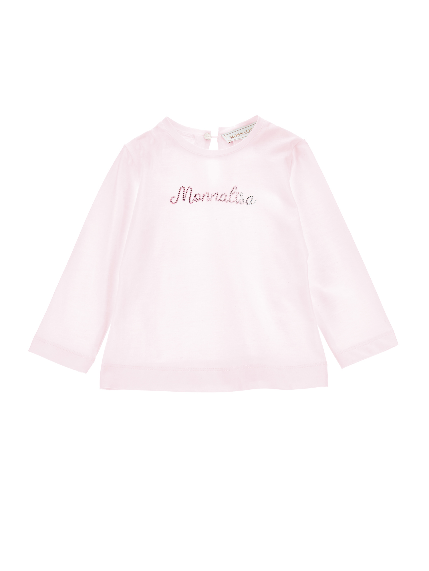 Monnalisa Babies'  Long-sleeved T-shirt In Dusty Pink Rose