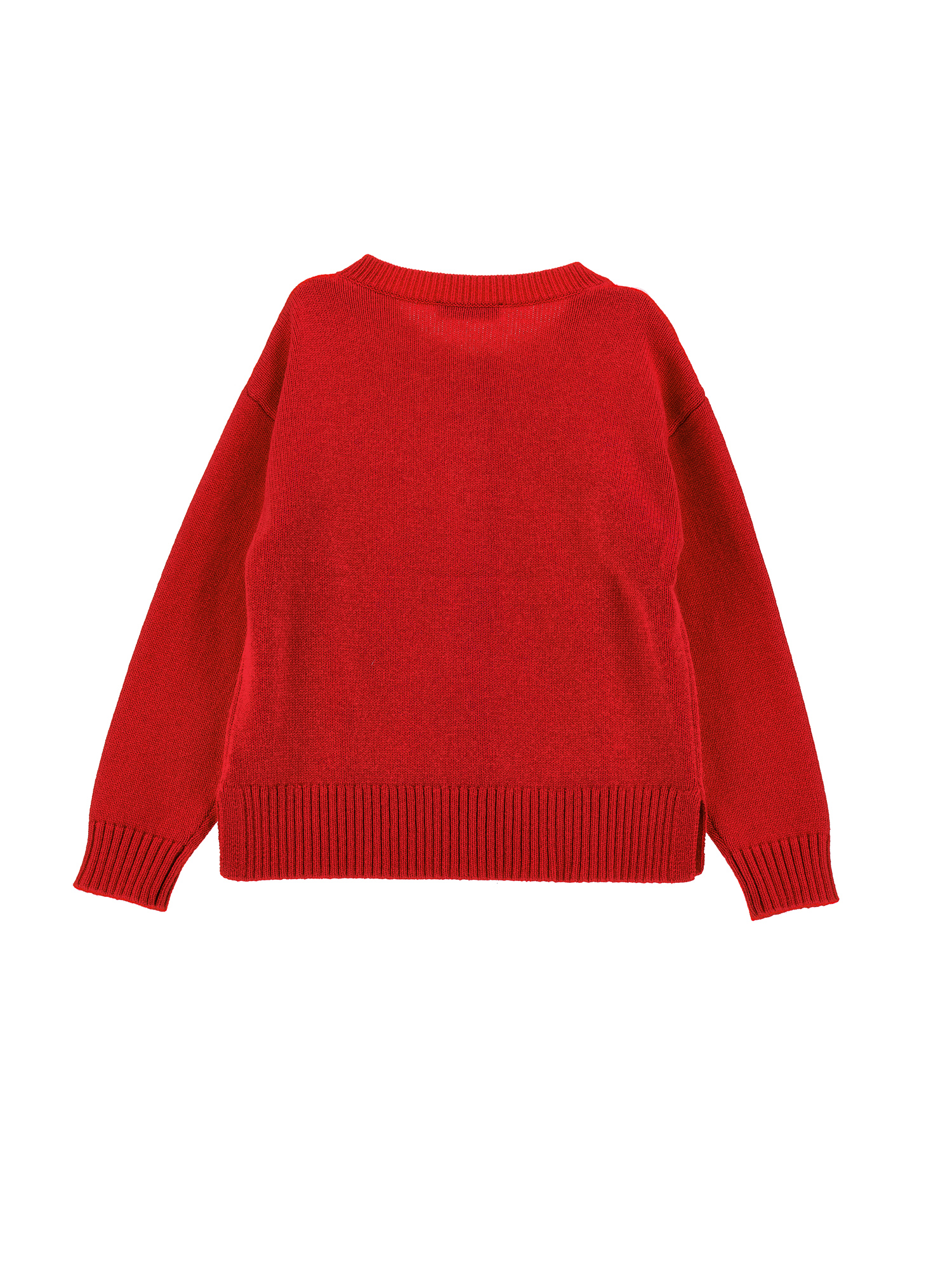 Monnalisa Soft Knit Cardigan In Ruby Red