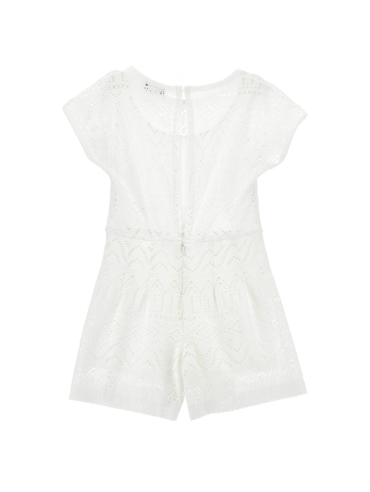 Monnalisa Knit Jumpsuit In Cream