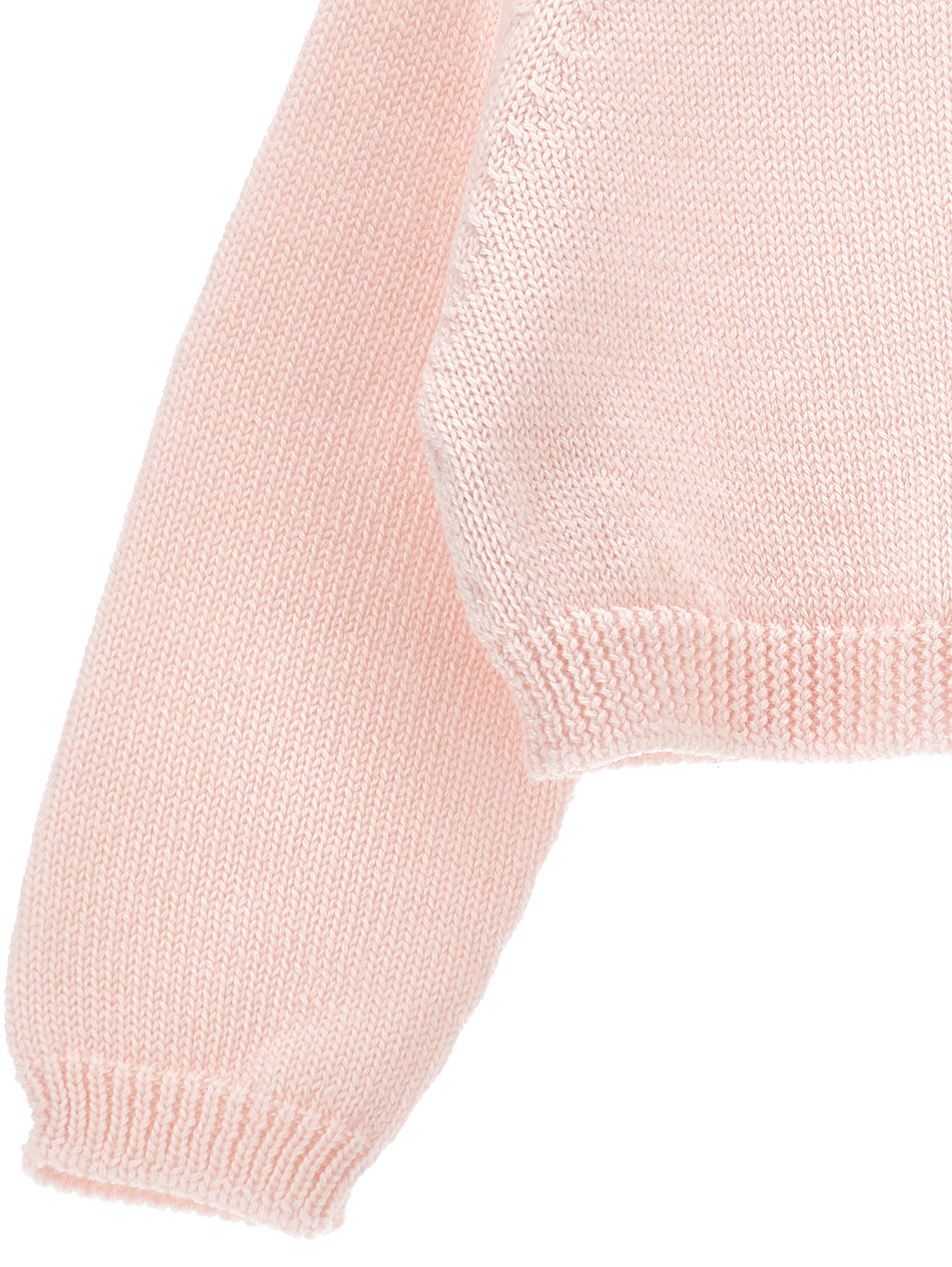 Monnalisa Cropped Merino Wool Cardigan In Shirinking Violet