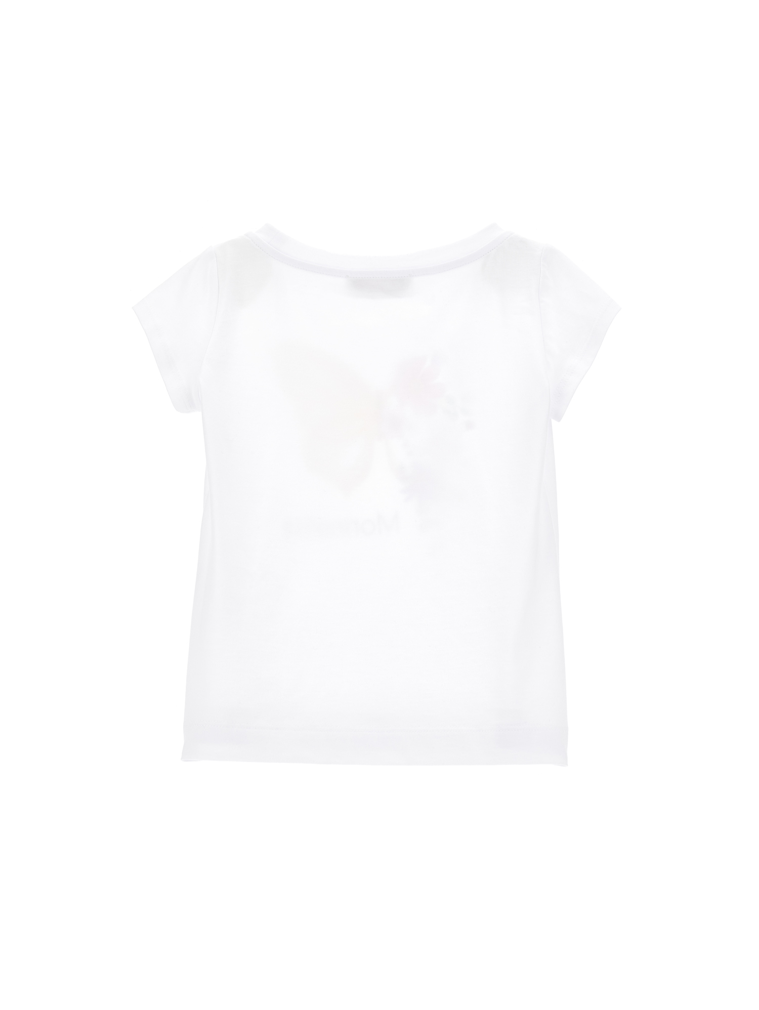 Shop Monnalisa Maxi Butterfly Jersey T-shirt In White