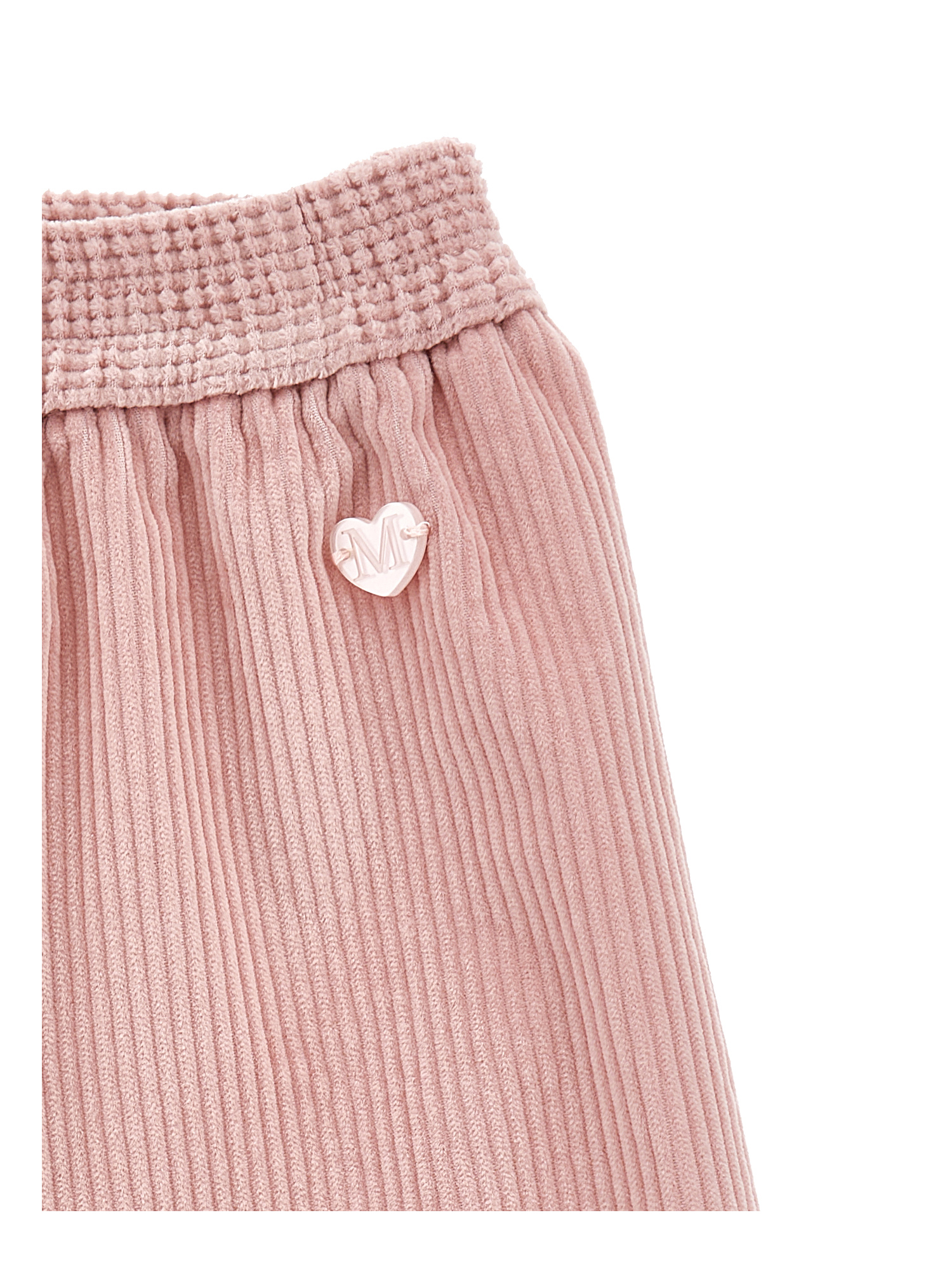Monnalisa Heart Ruffle Trousers In Pink
