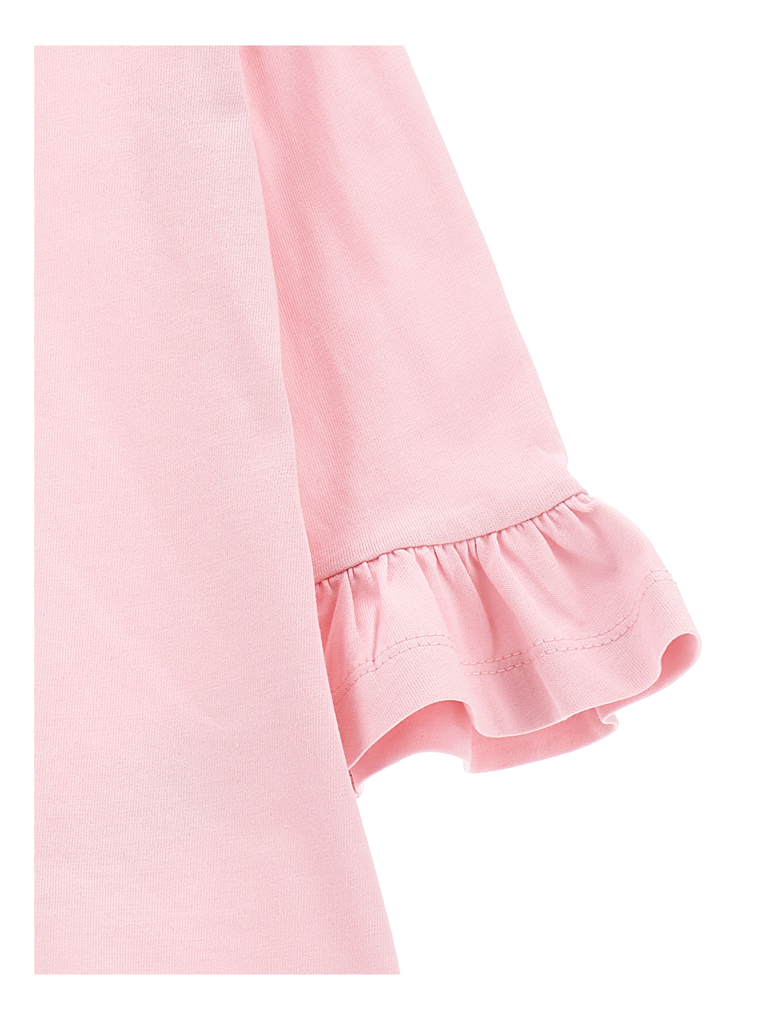 Monnalisa Maxi T-shirt With Teddy In Rosa Fairy Tale