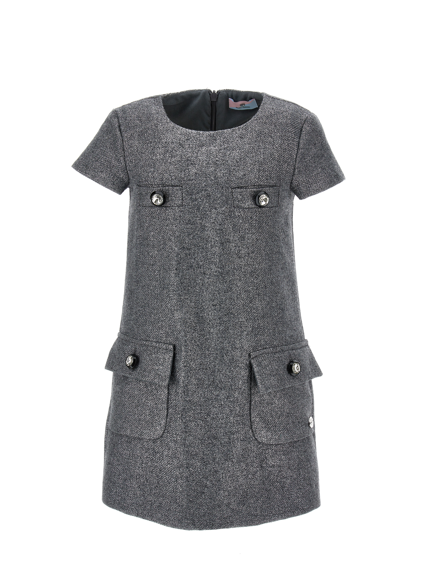 Chiara Ferragni Kids'   Short-sleeved Dresses In Grey