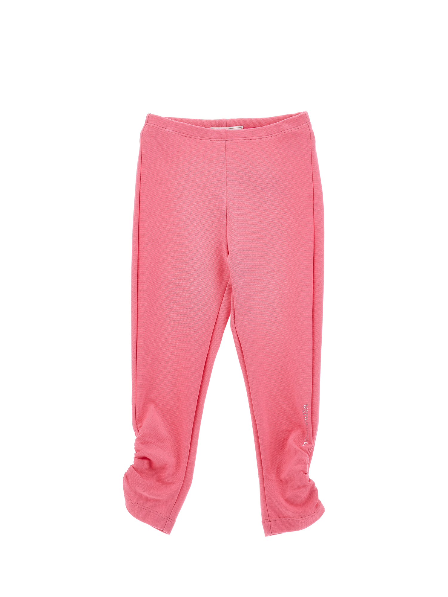 Monnalisa Ruched Milano Stitch Leggings In Azalea