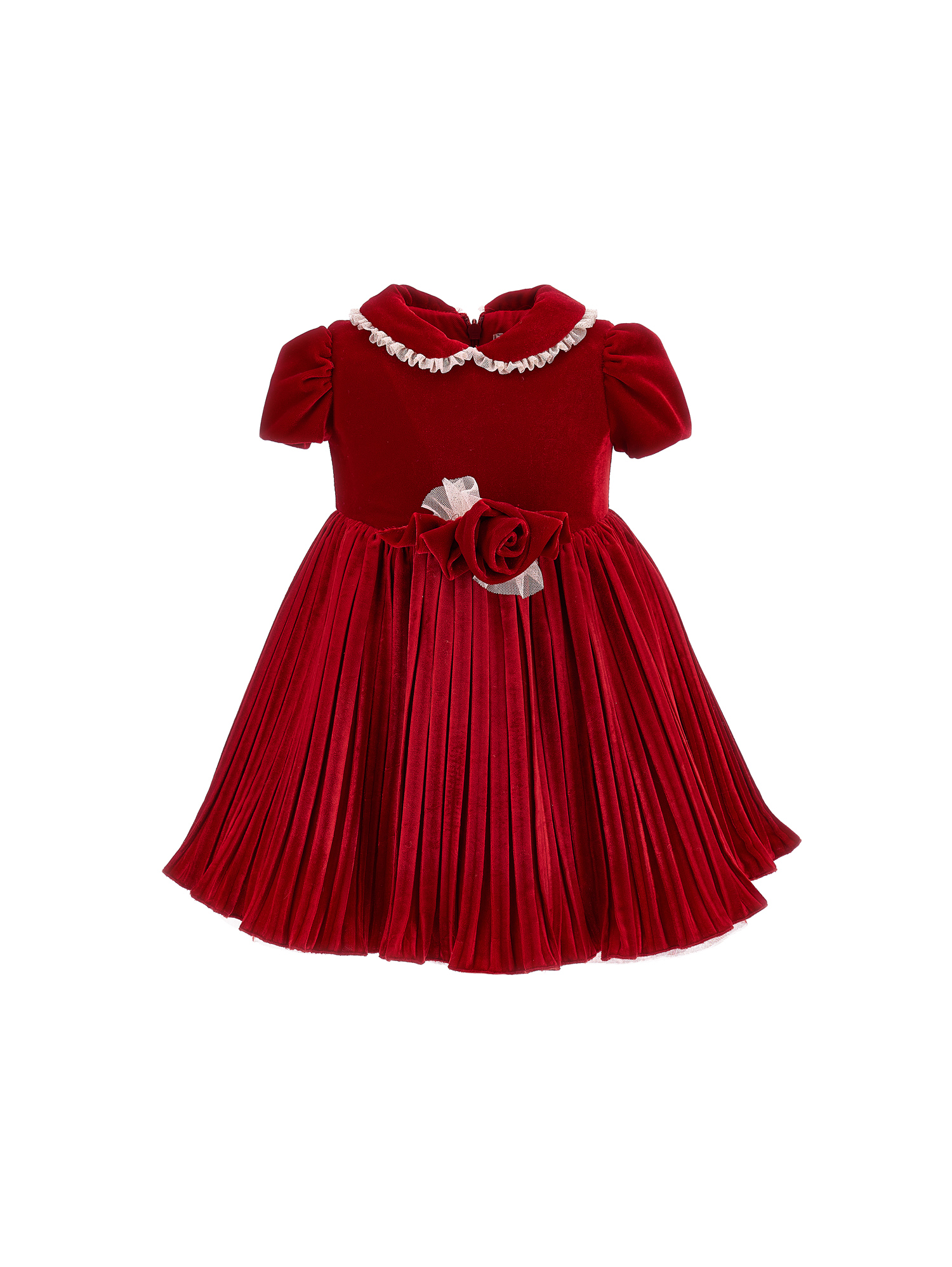 Monnalisa Abito velluto con tulle lurex