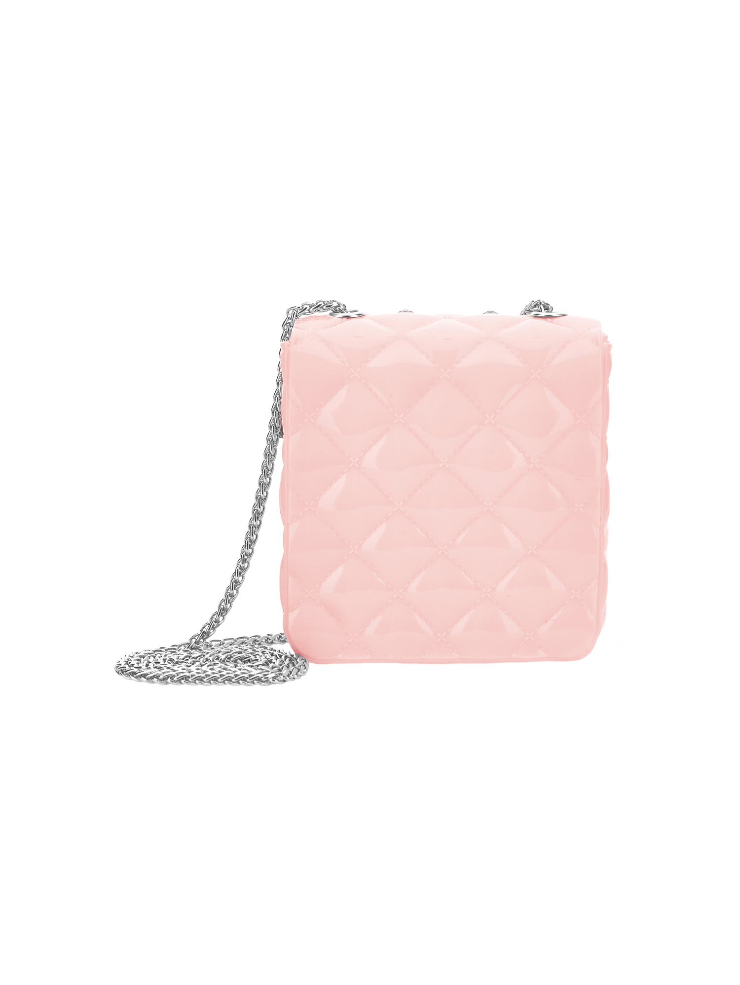Monnalisa Pvc Bag With Rhinestones In Rosa Fairy Tale