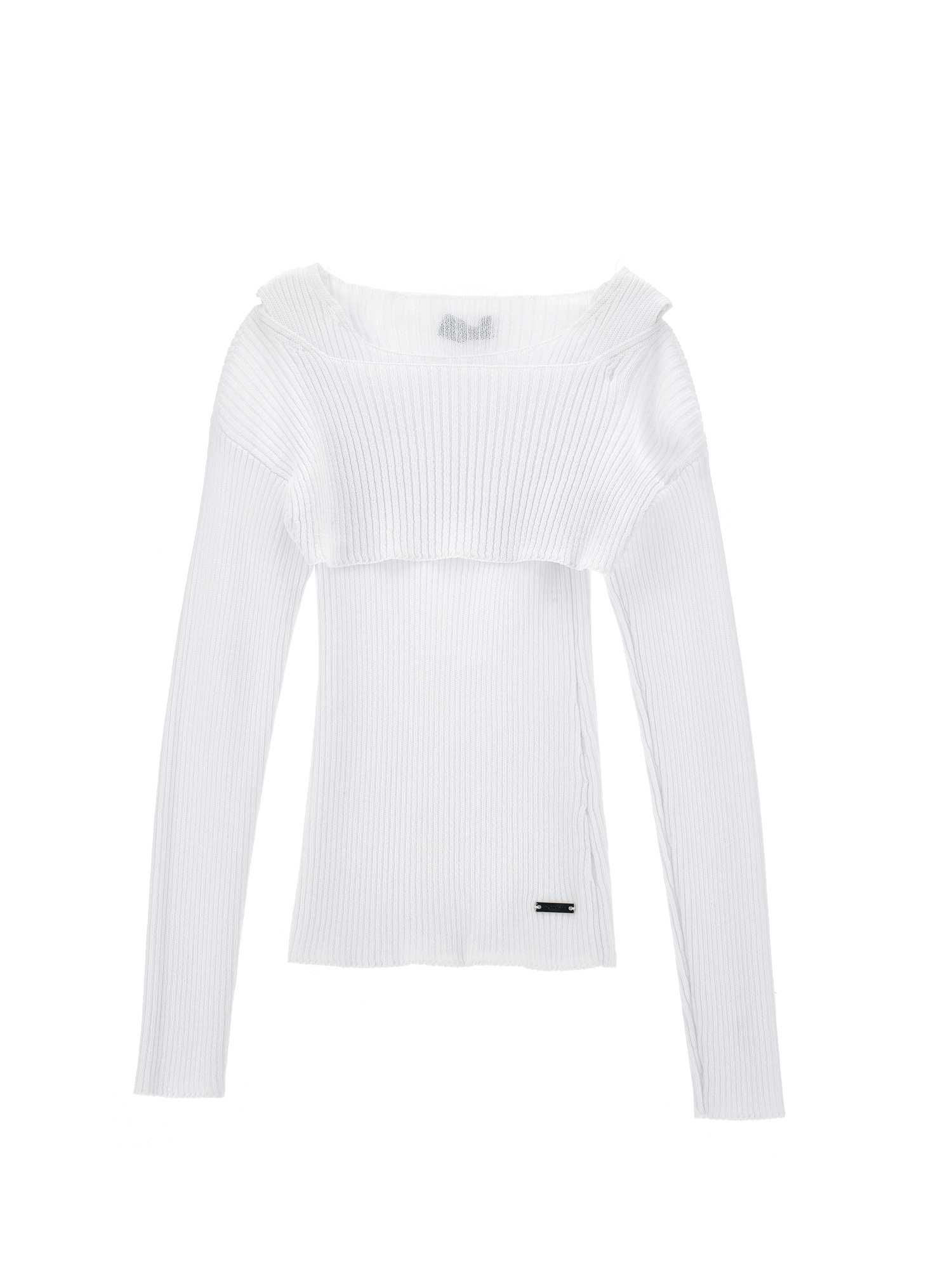 Monnalisa Knit Tank Top And Crop Top Set In White