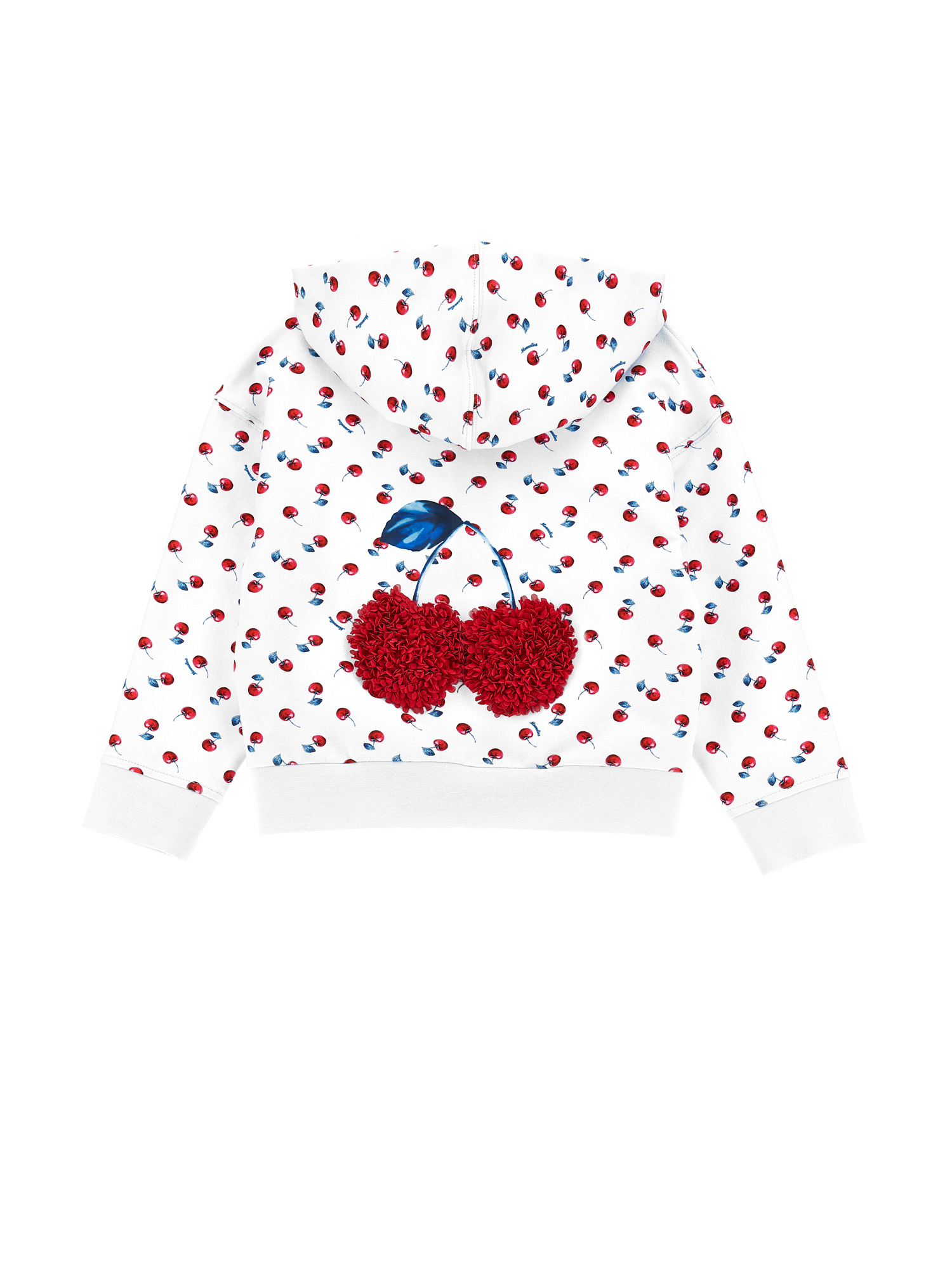 MONNALISA MONNALISA CHERRY PRINT OPEN SWEATSHIRT
