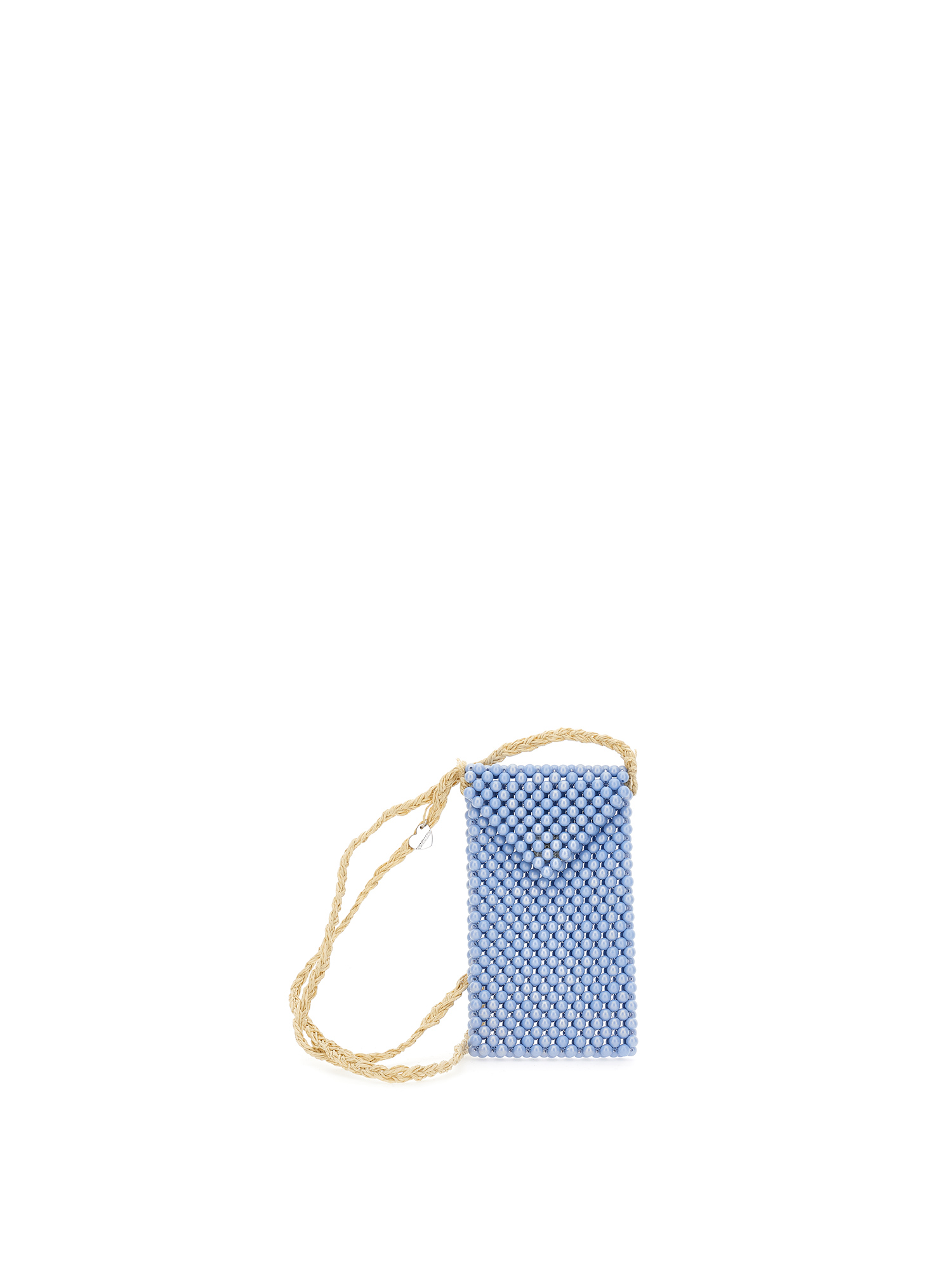 Shop Monnalisa Beaded Shoulder Bag In Light Blue
