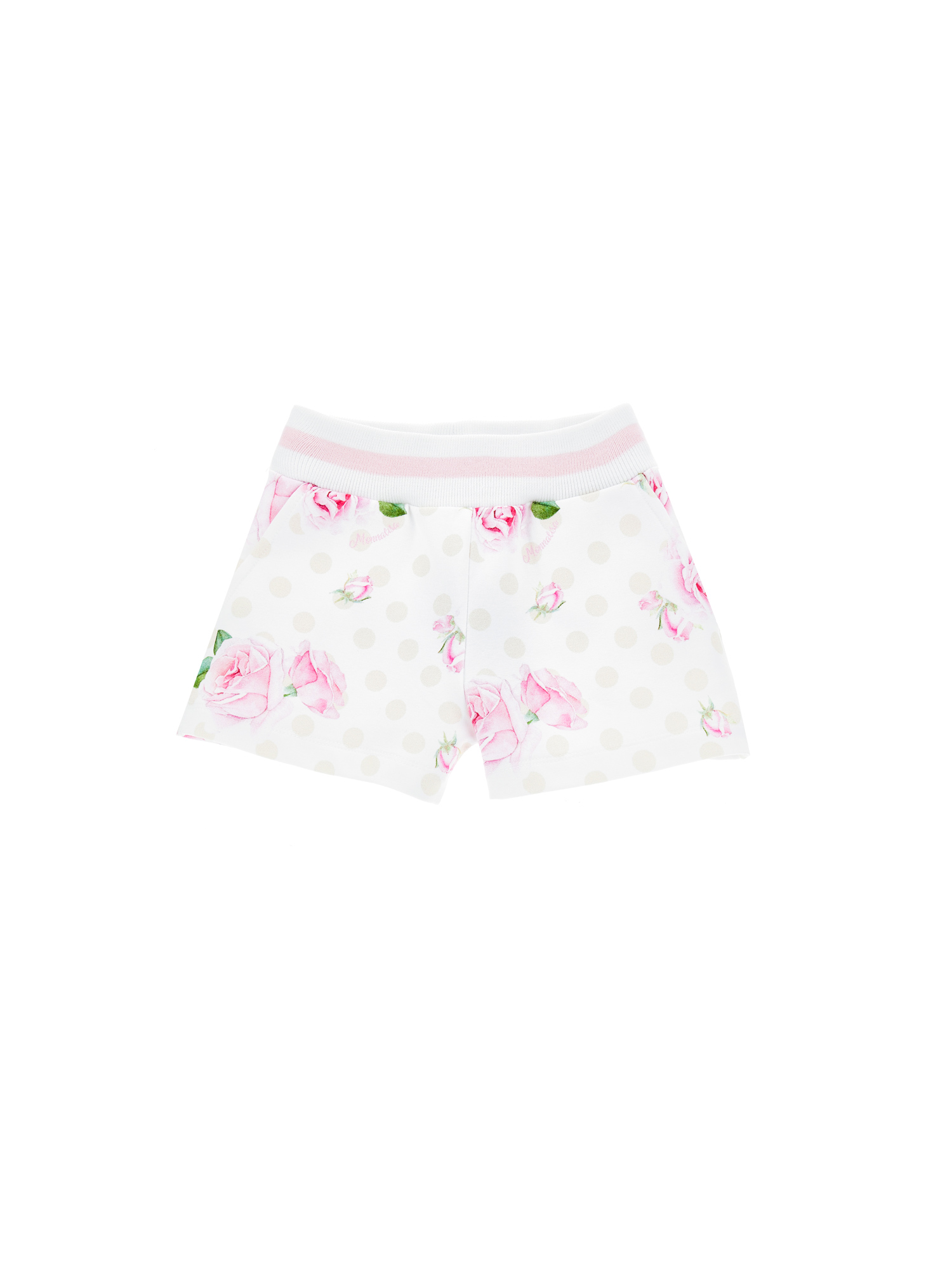 Monnalisa Kids'   Floral Fleece Shorts In White