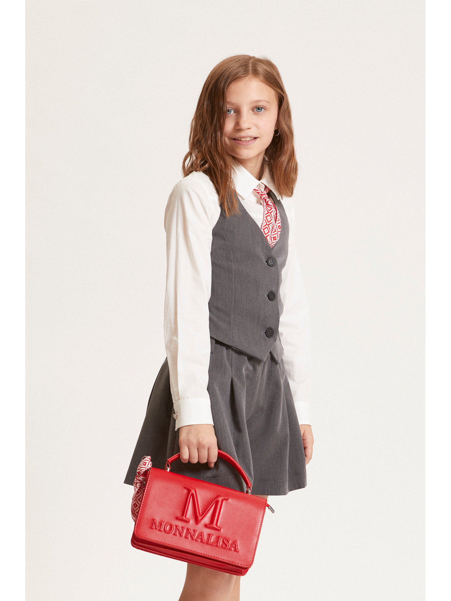 Monnalisa Elegant Shorts With Pleats In Gray