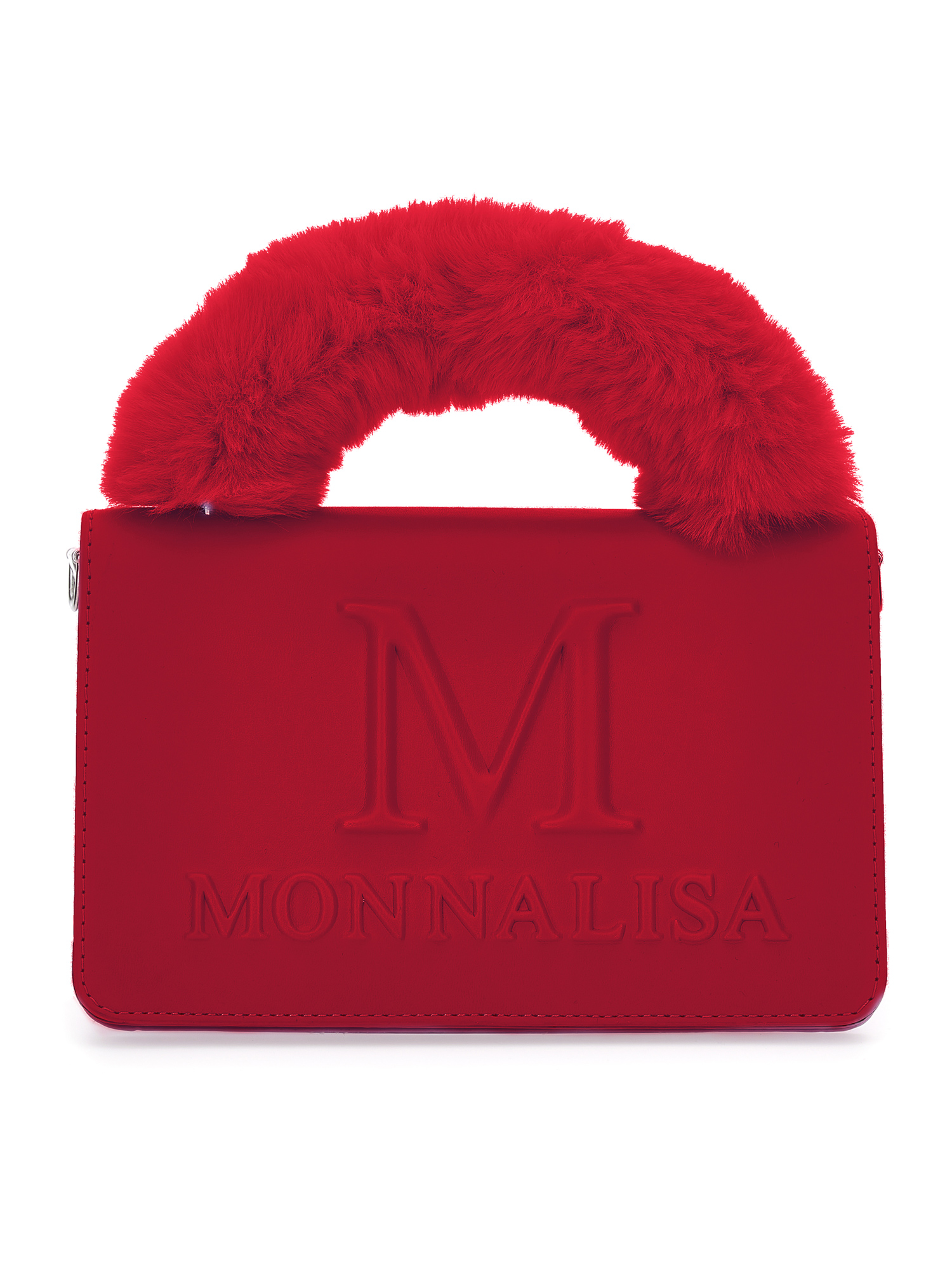 Monnalisa Kids'   Coated Fabric Bag In Ruby Red