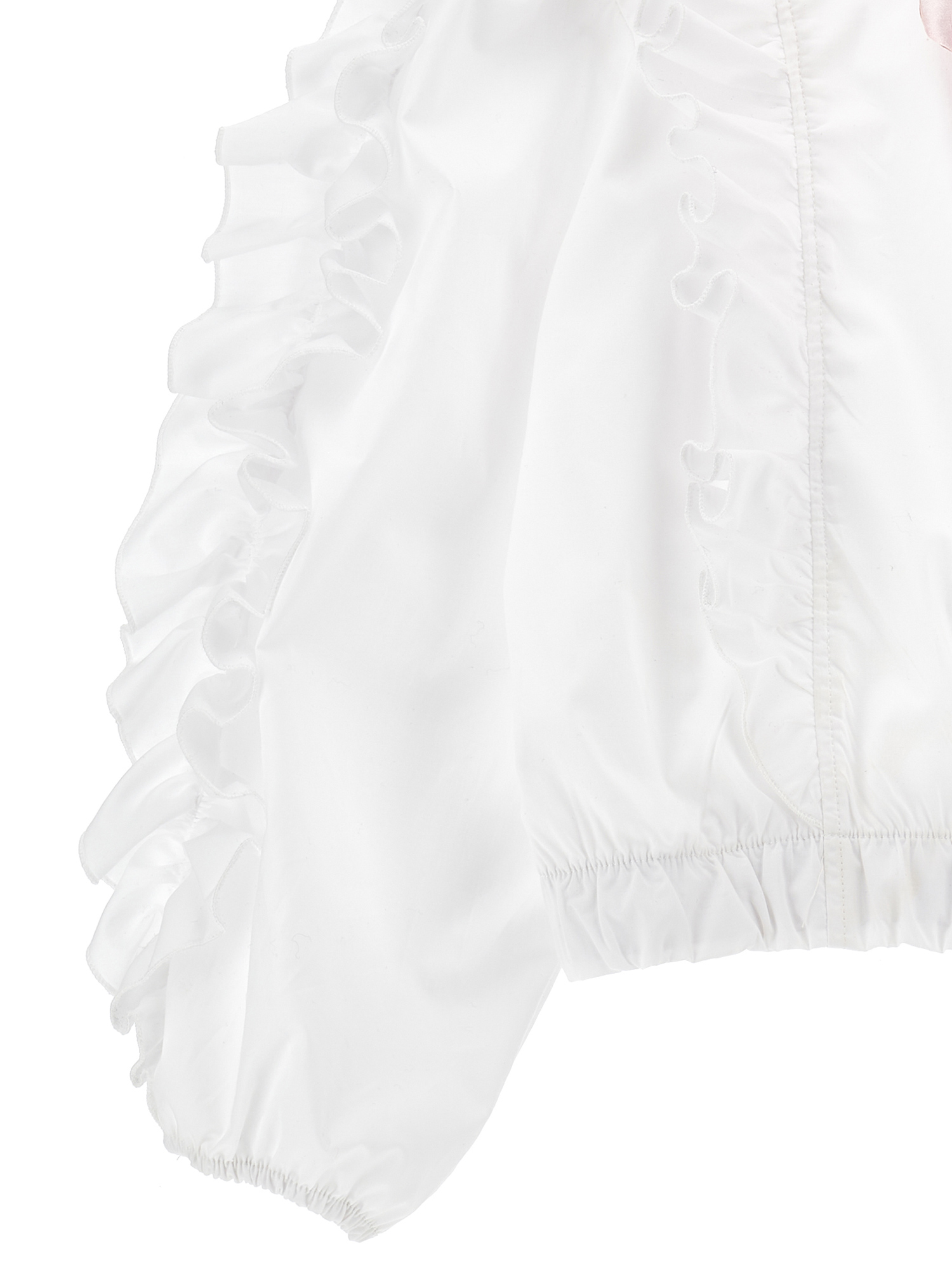 Monnalisa Poplin Top With Maxi Rose In Cream