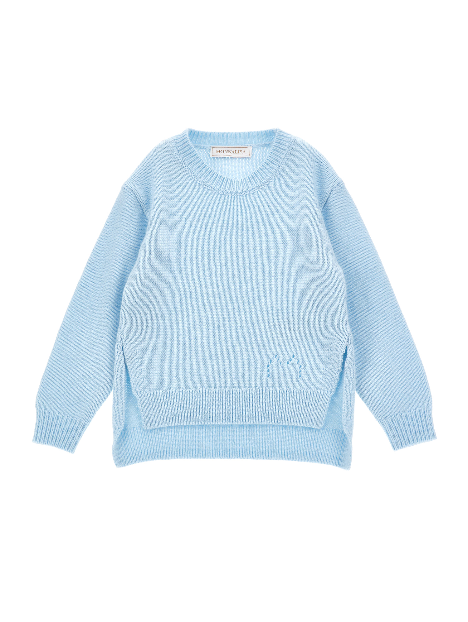 Monnalisa Pullover Mit Schlitzen In Blue
