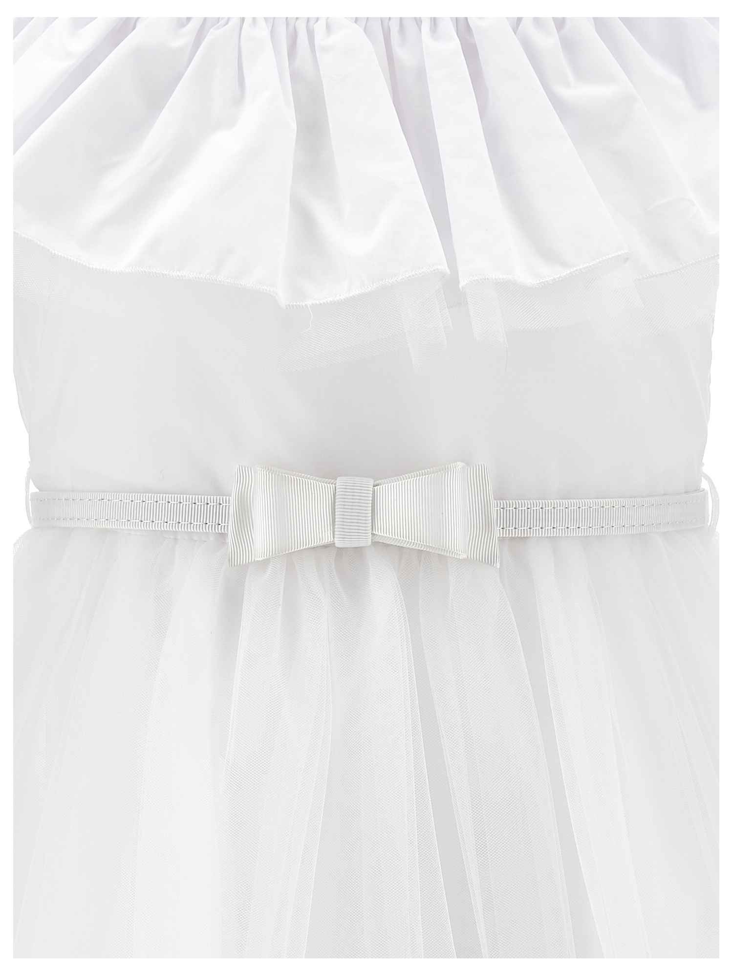 MONNALISA MONNALISA  TULLE DRESS WITH FLOUNCE