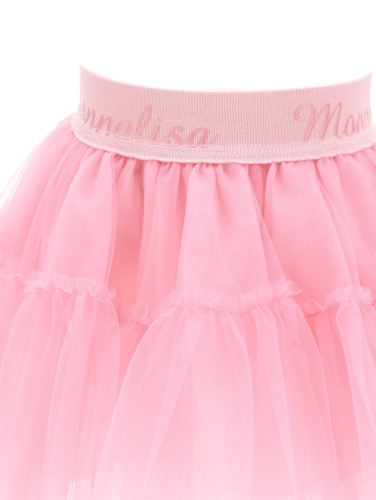 Shop Monnalisa Silk-touch Tulle Skirt In Candy Pink + Light Pink