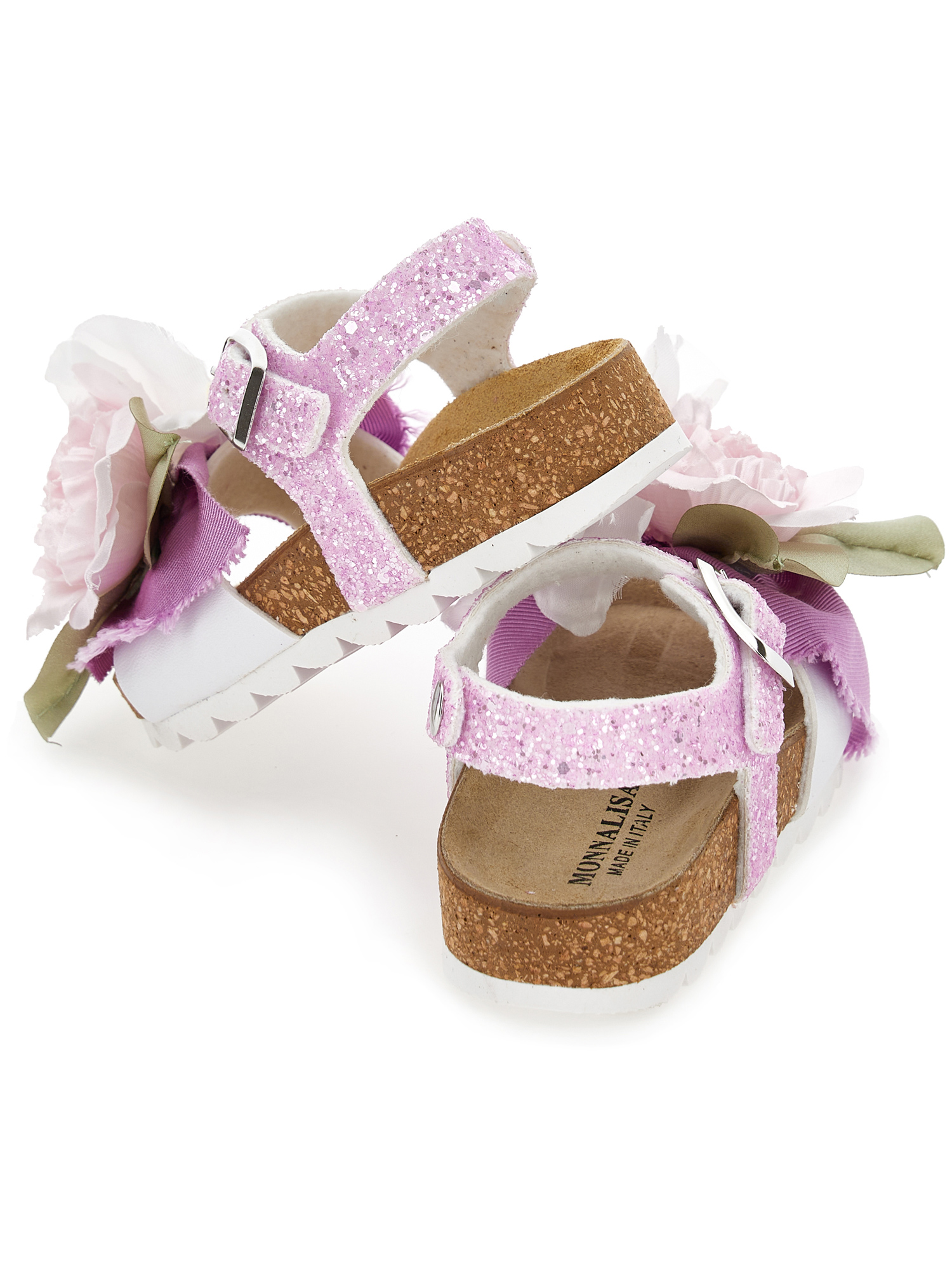 MONNALISA MONNALISA GLITTER MAXI ANEMONE SANDALS