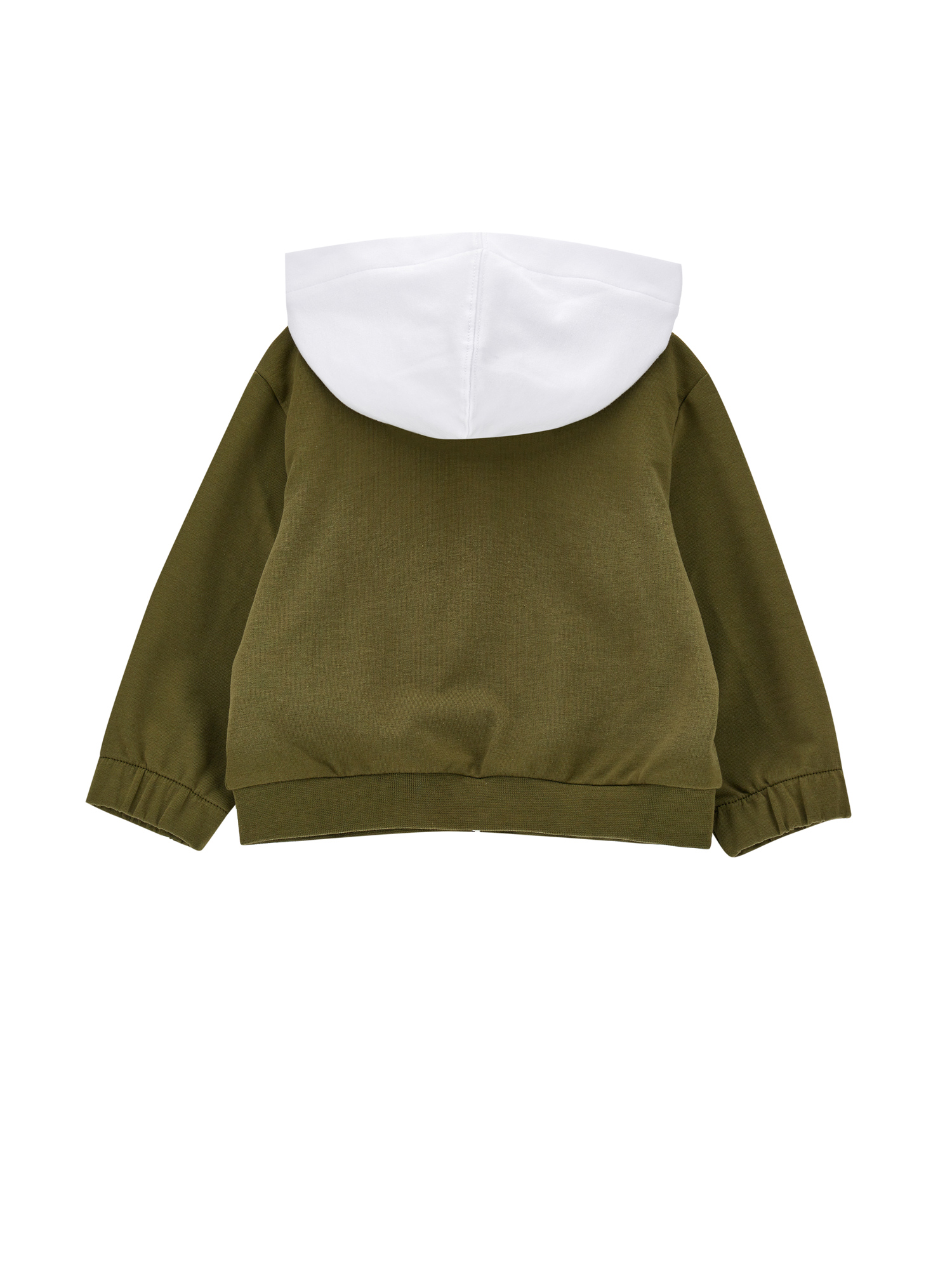 Monnalisa Binocular Print Hoodie In Sage Green + White