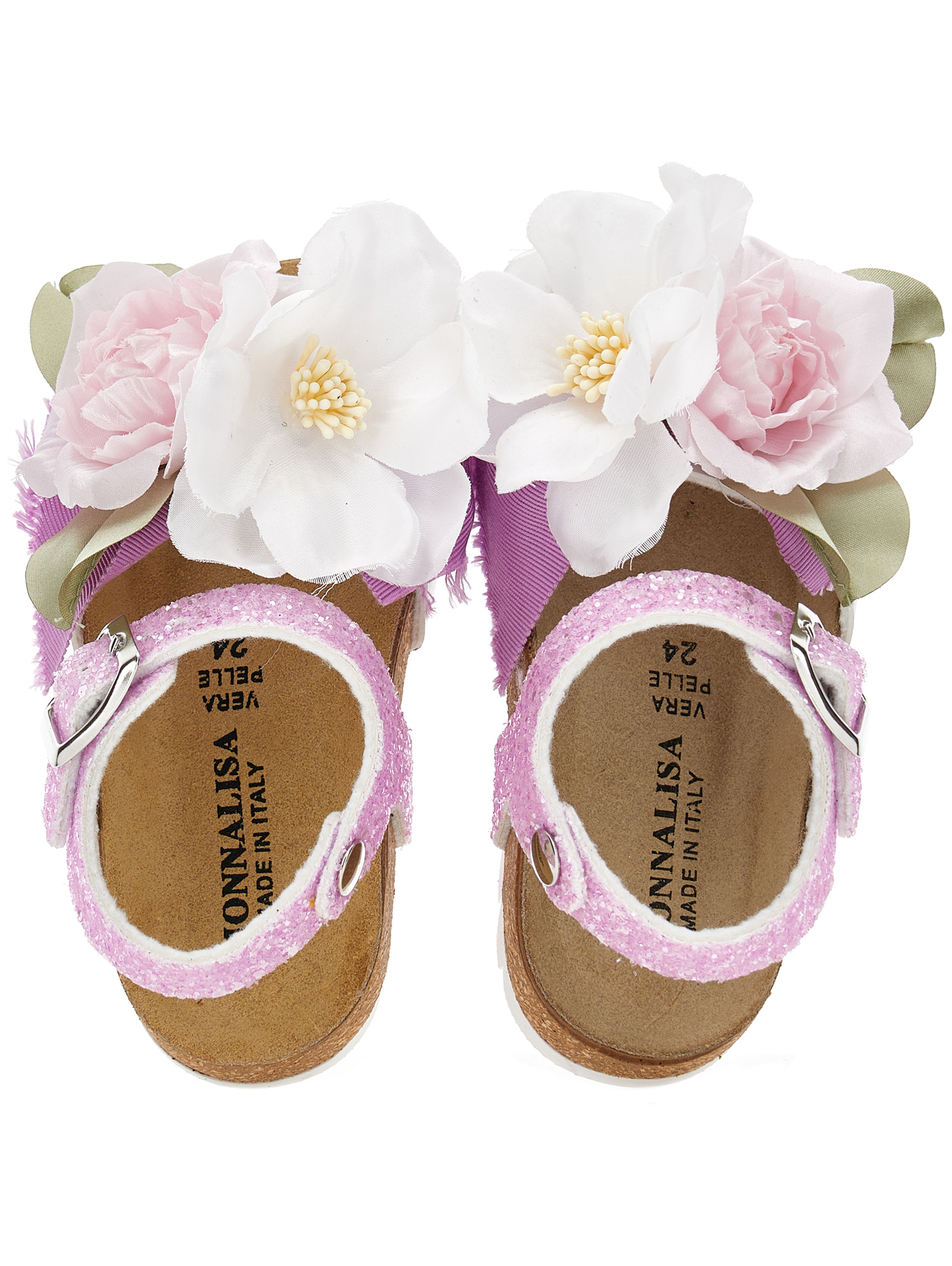 MONNALISA MONNALISA GLITTER MAXI ANEMONE SANDALS