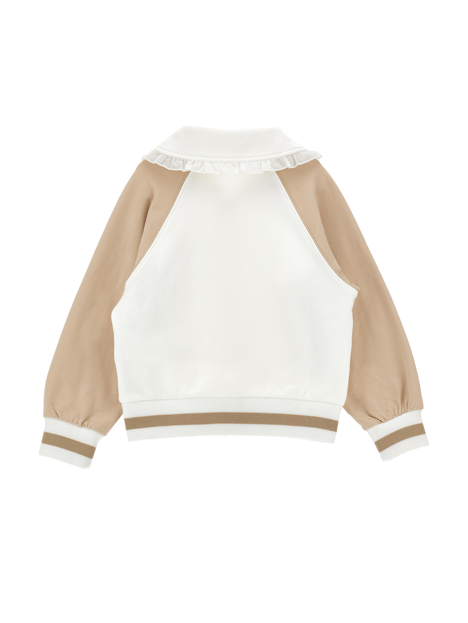Monnalisa Teddy  Two-tone Sweatshirt In Multi