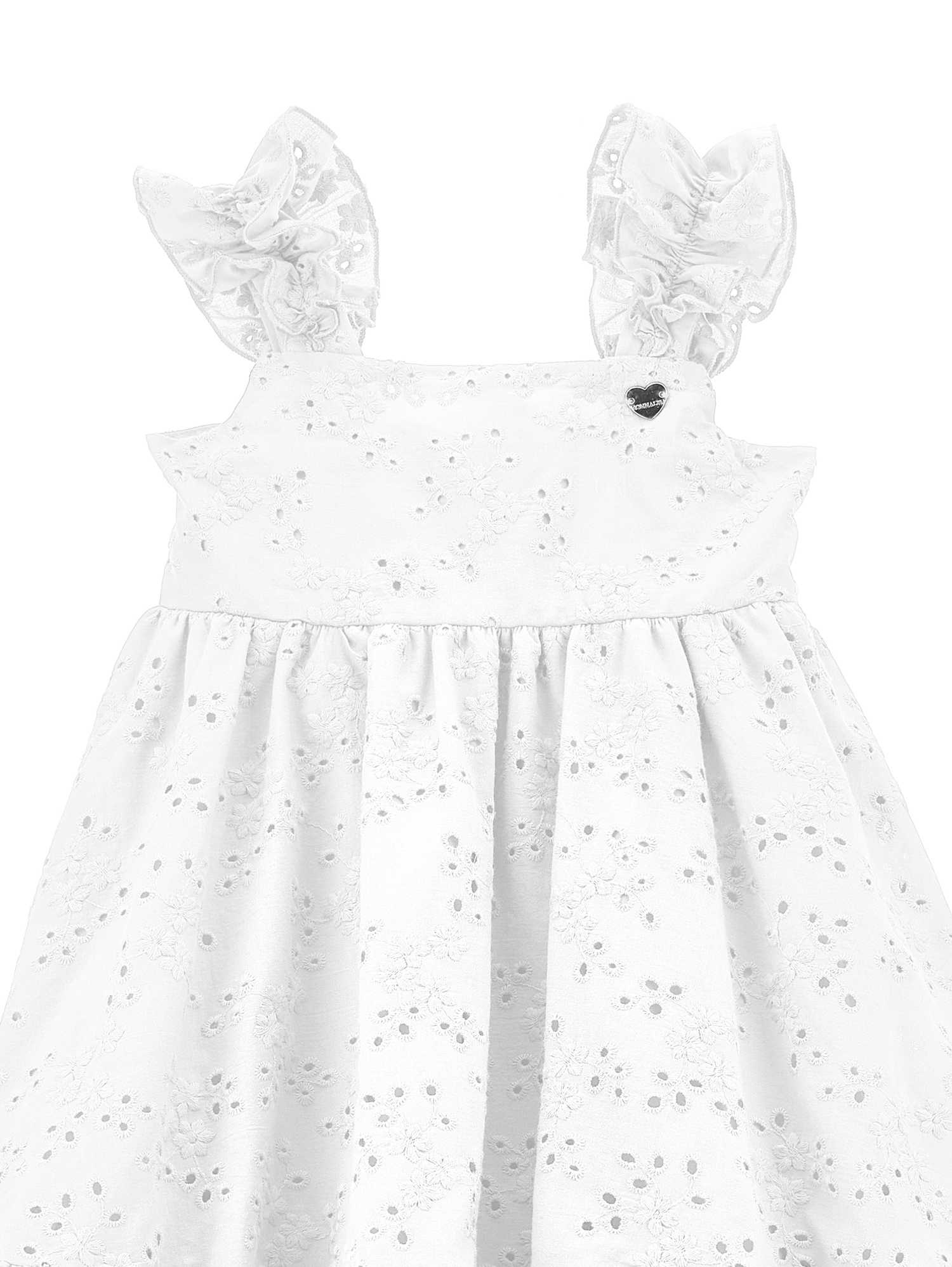 Monnalisa Broderie Anglaise Lace Sundress In White